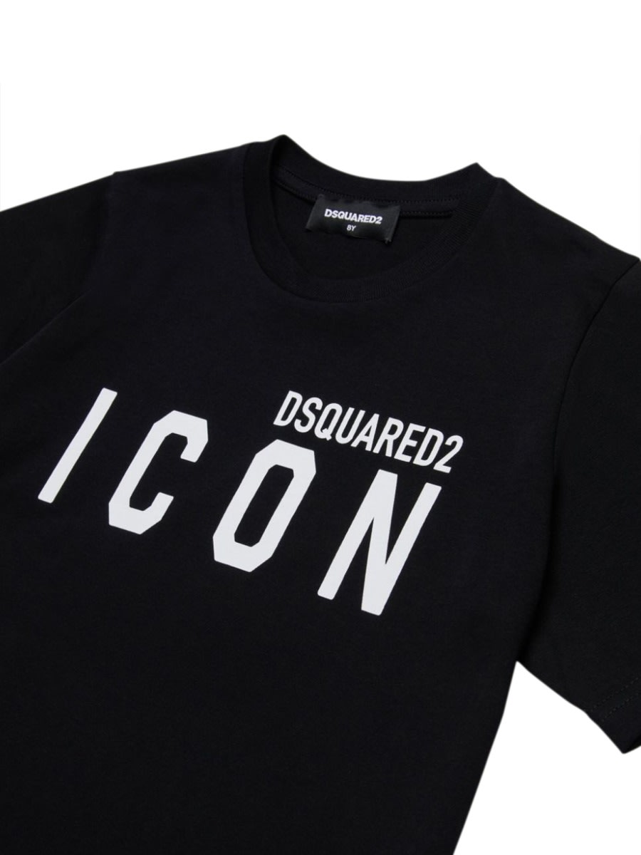 Dsquared2 T-shirt With Icon Logo In Black