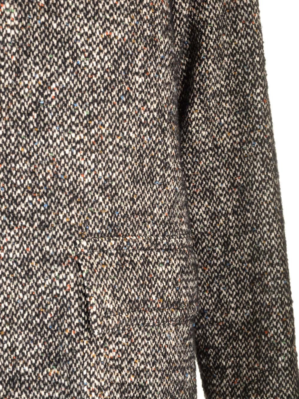 Shop Tagliatore Unlined Tweed Coat In Grey