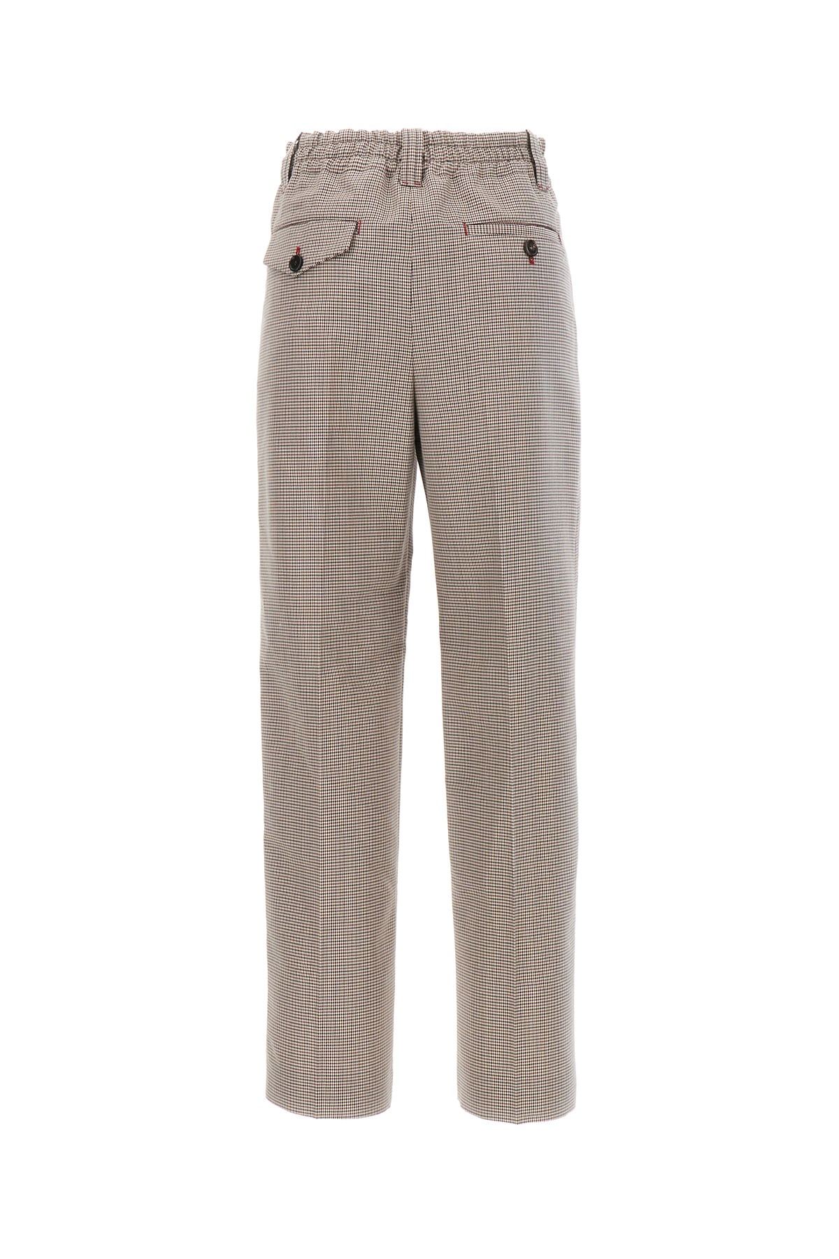 Shop Marni Embroidered Wool Blend Pant In Pdr82