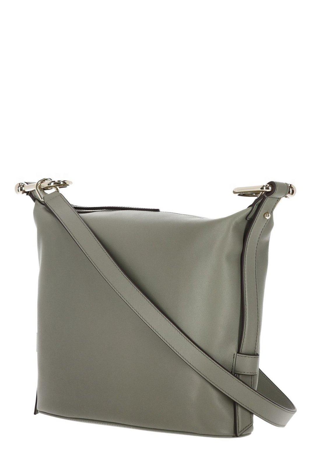 Furla Medium Nuvola Top Zipped Shoulder Bag In Green