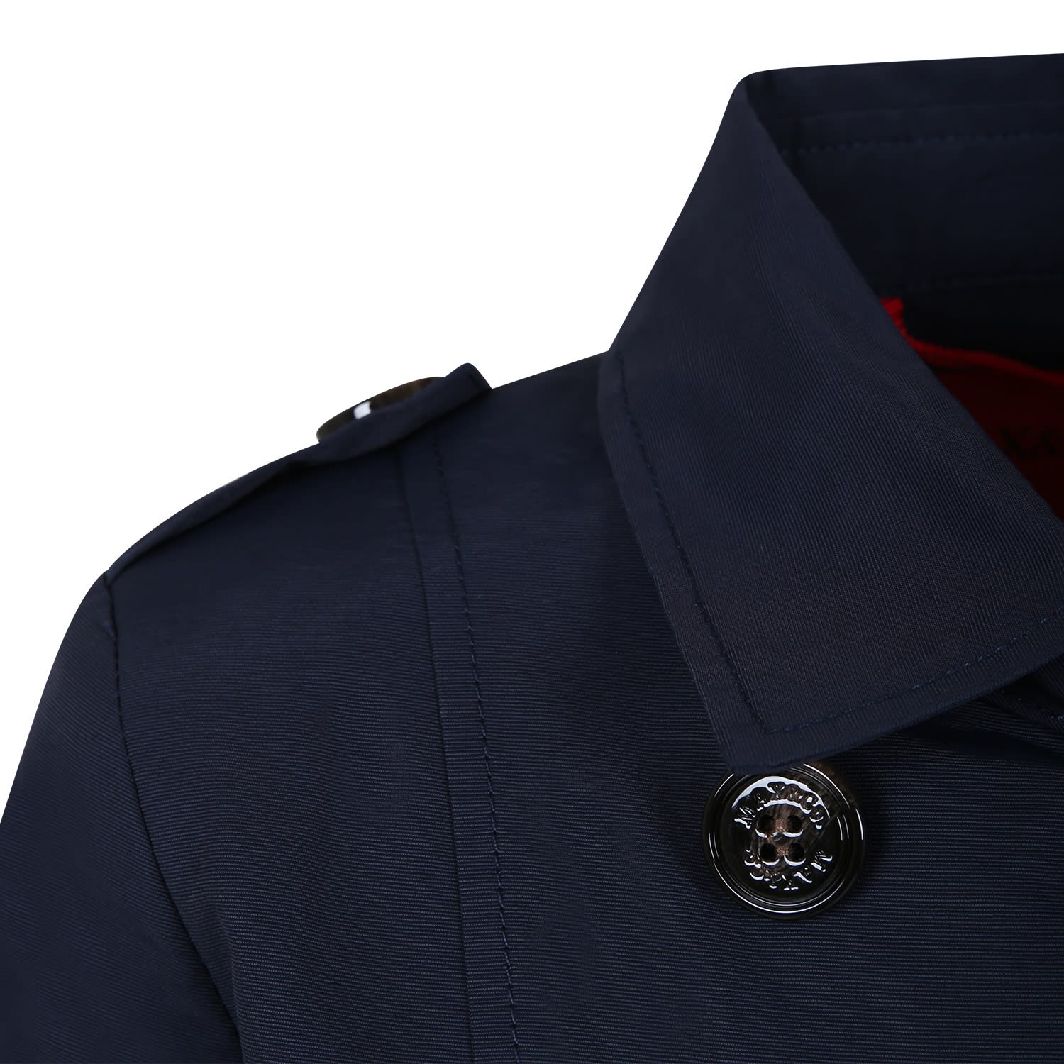 Max&co. Blue Trench Coat For Girl In Blue