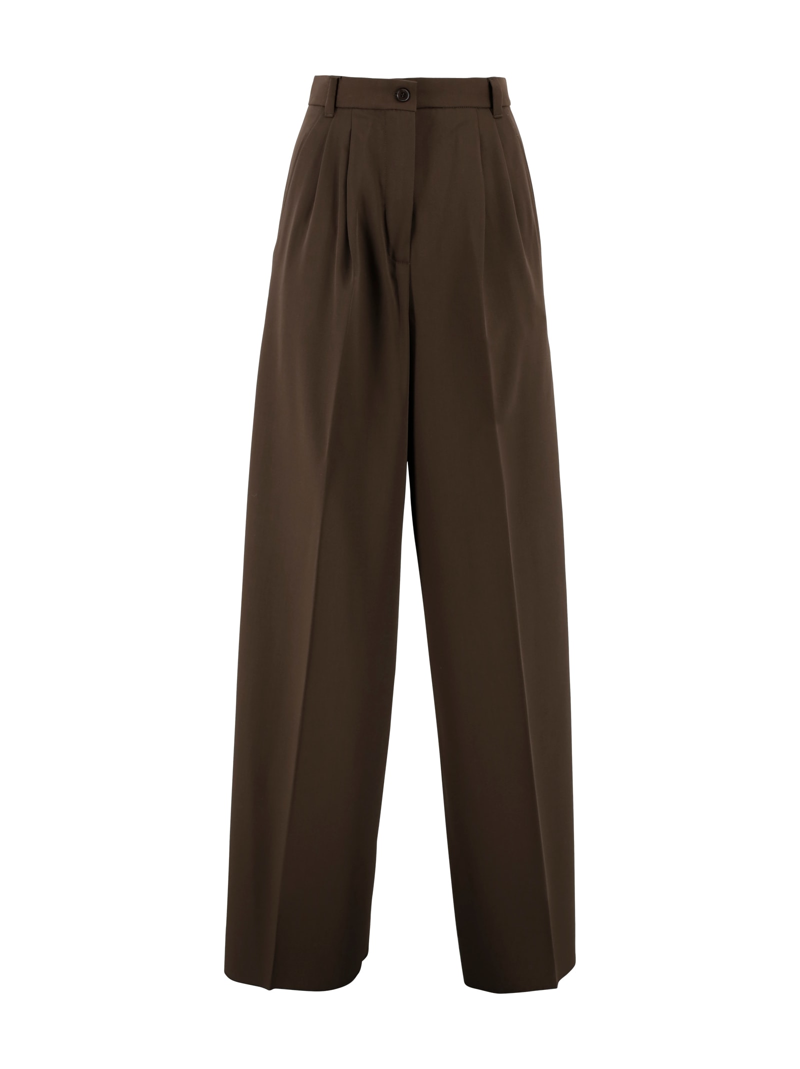 Weekend Max Mara Pantalone Garenna Marrone Scuro In Brown