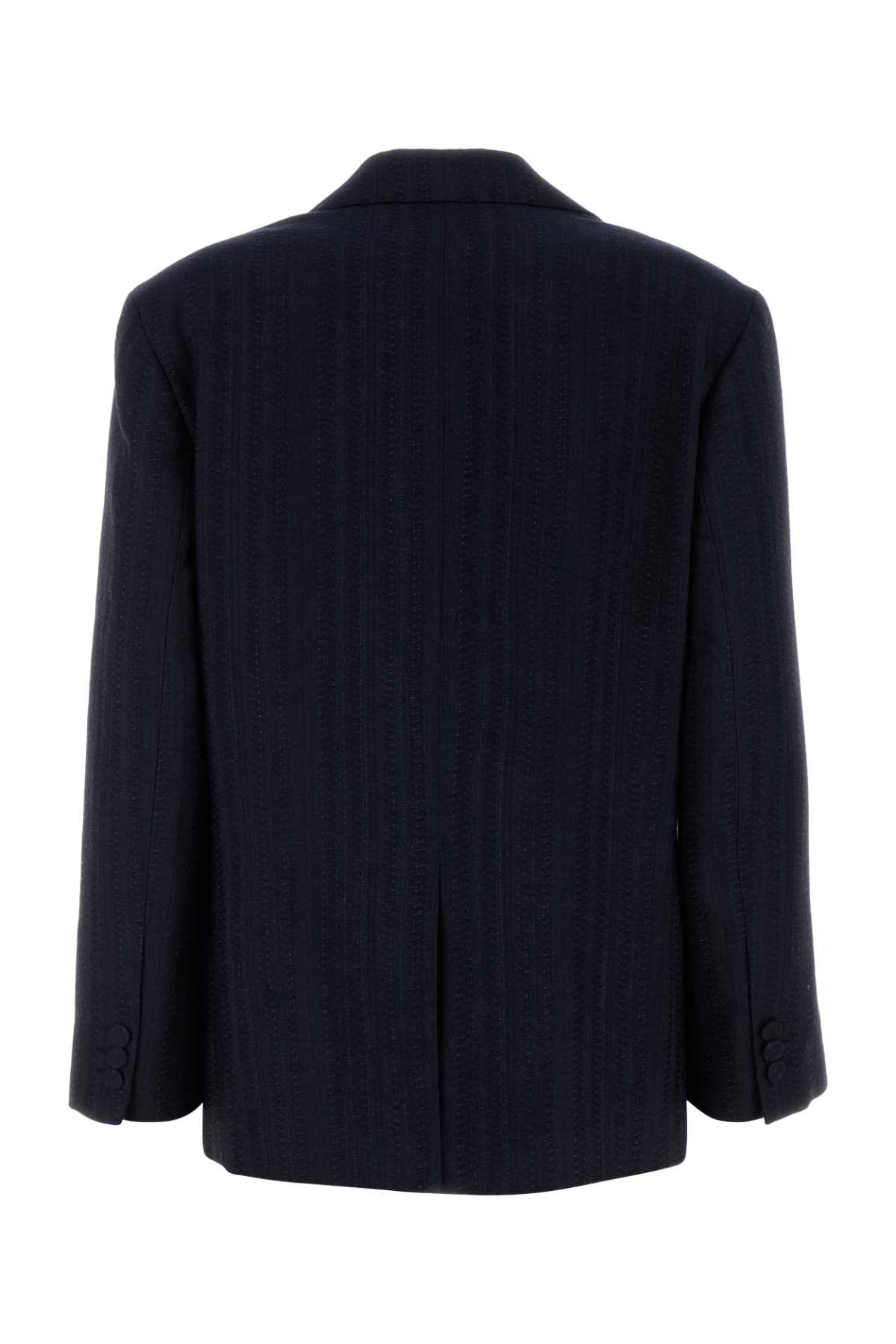 Dries Van Noten Embroidered Wool Blend Birdys Blazer In Blue