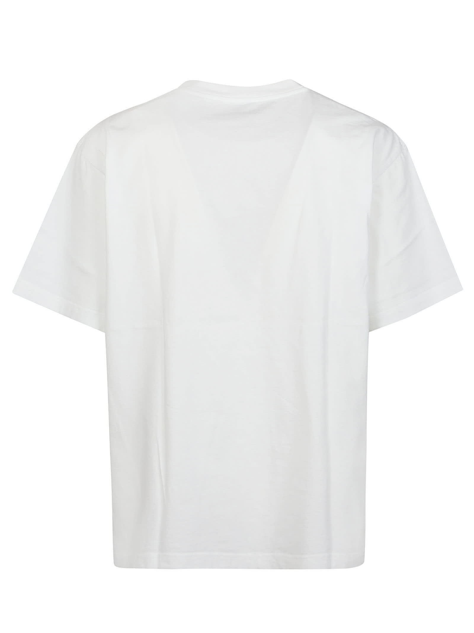 Shop Kenzo Drawn Varsity Oversize T-shirt In Blanc Casse