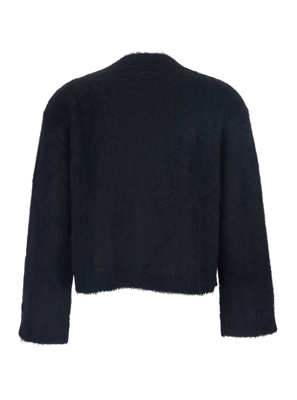 Antonelli Round-neck Long-sleeve Knitted Sweater In Black