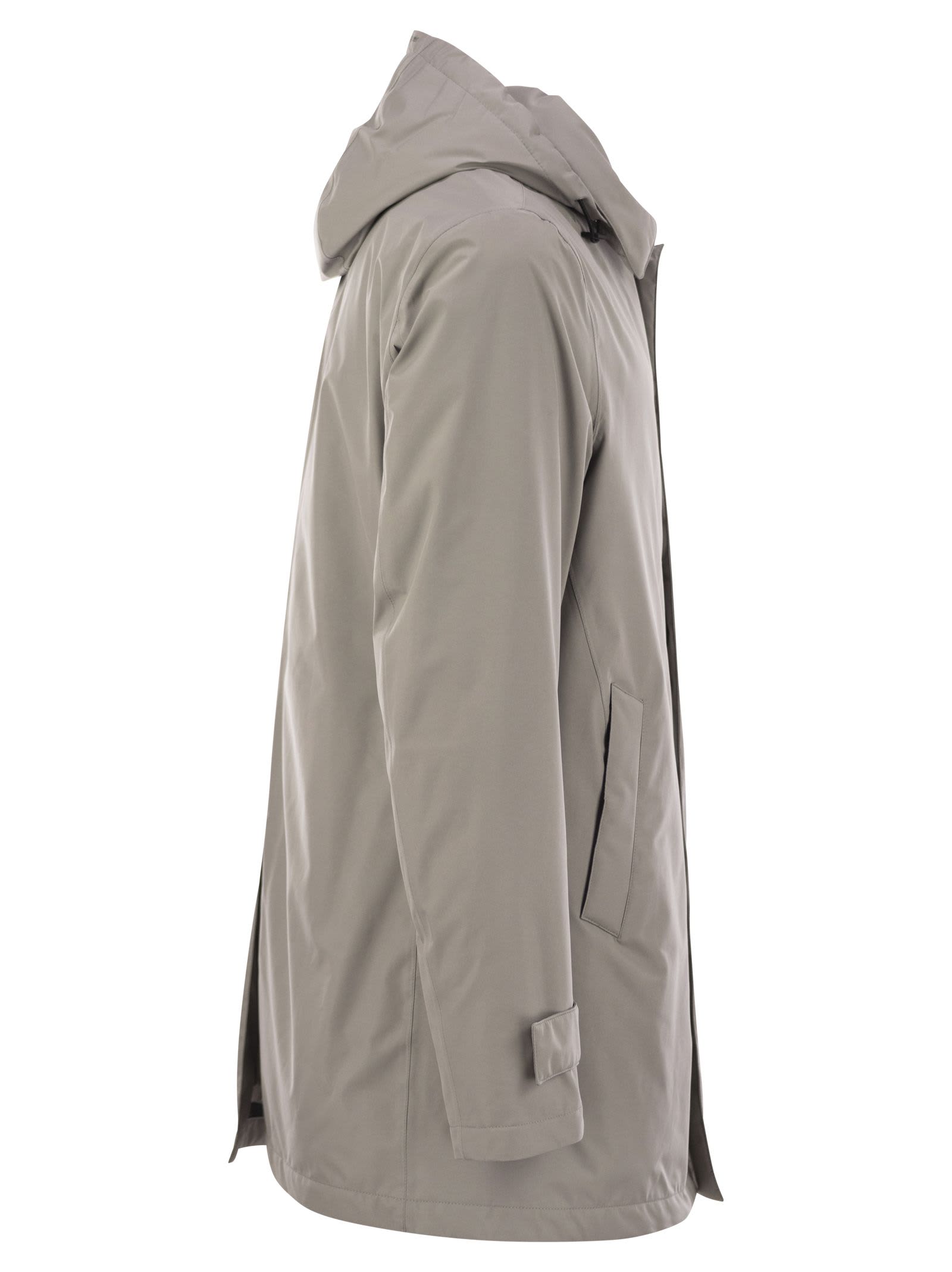 Shop Herno Laminar 2-layer Goretex Coat In Turtledove