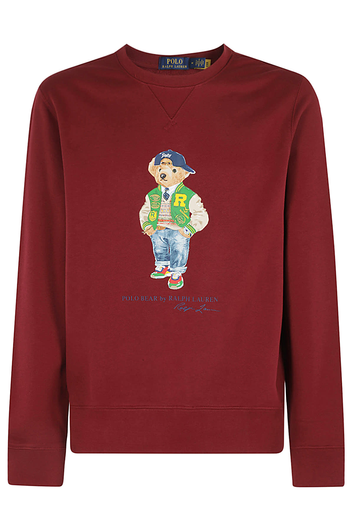 Shop Polo Ralph Lauren Sweatshirt Bear In Red Carpet Vrsy Bear