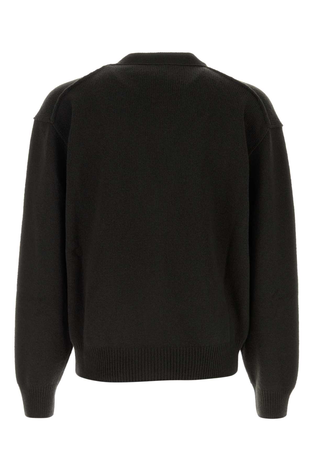 The Row Cashmere V-neck Sweater Long Sleeves In Black