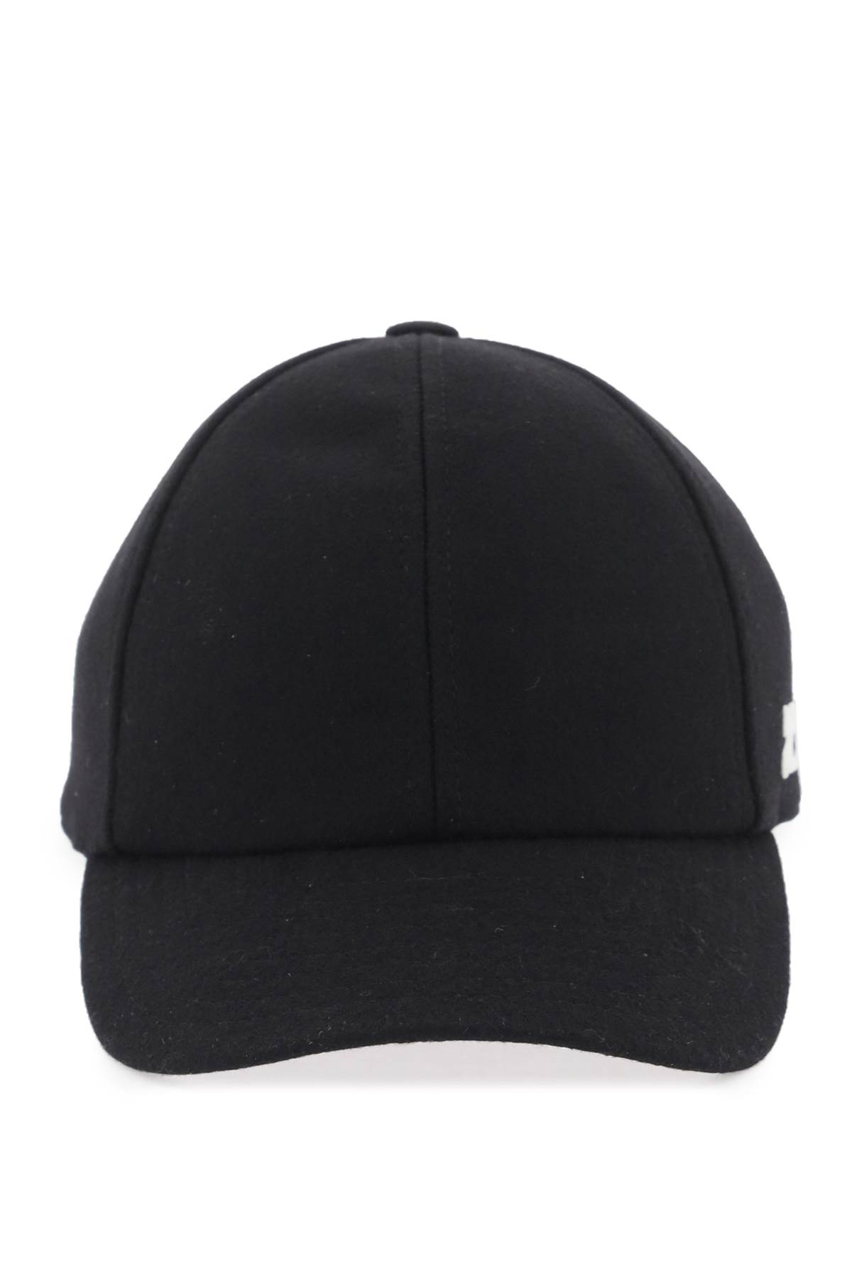Shop Courrèges Wool Baseball Cap In Black