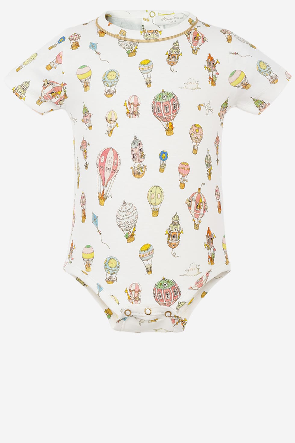 Atelier Choux Body Onesie Hot Air Balloons In White