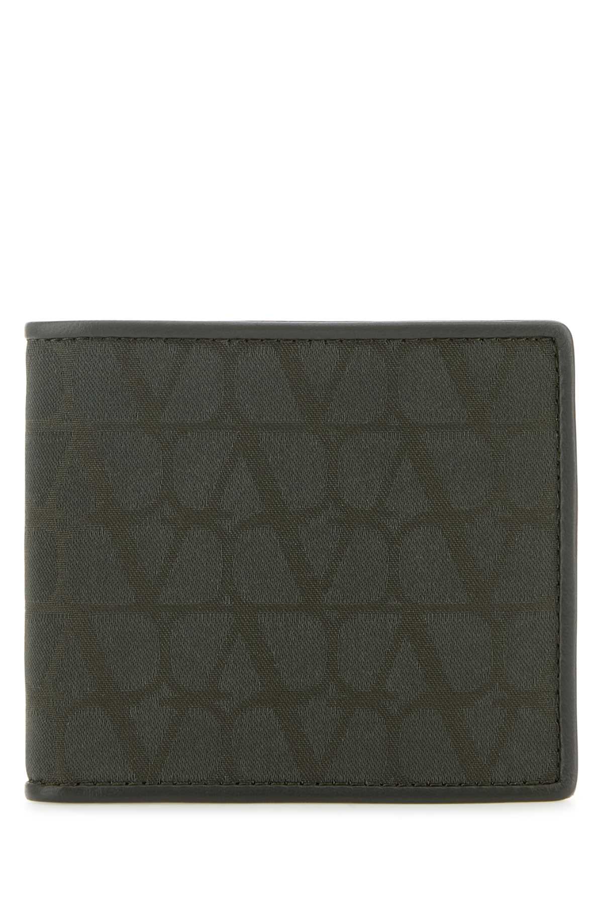 Shop Valentino Toile Iconographe Wallet In Armygreen