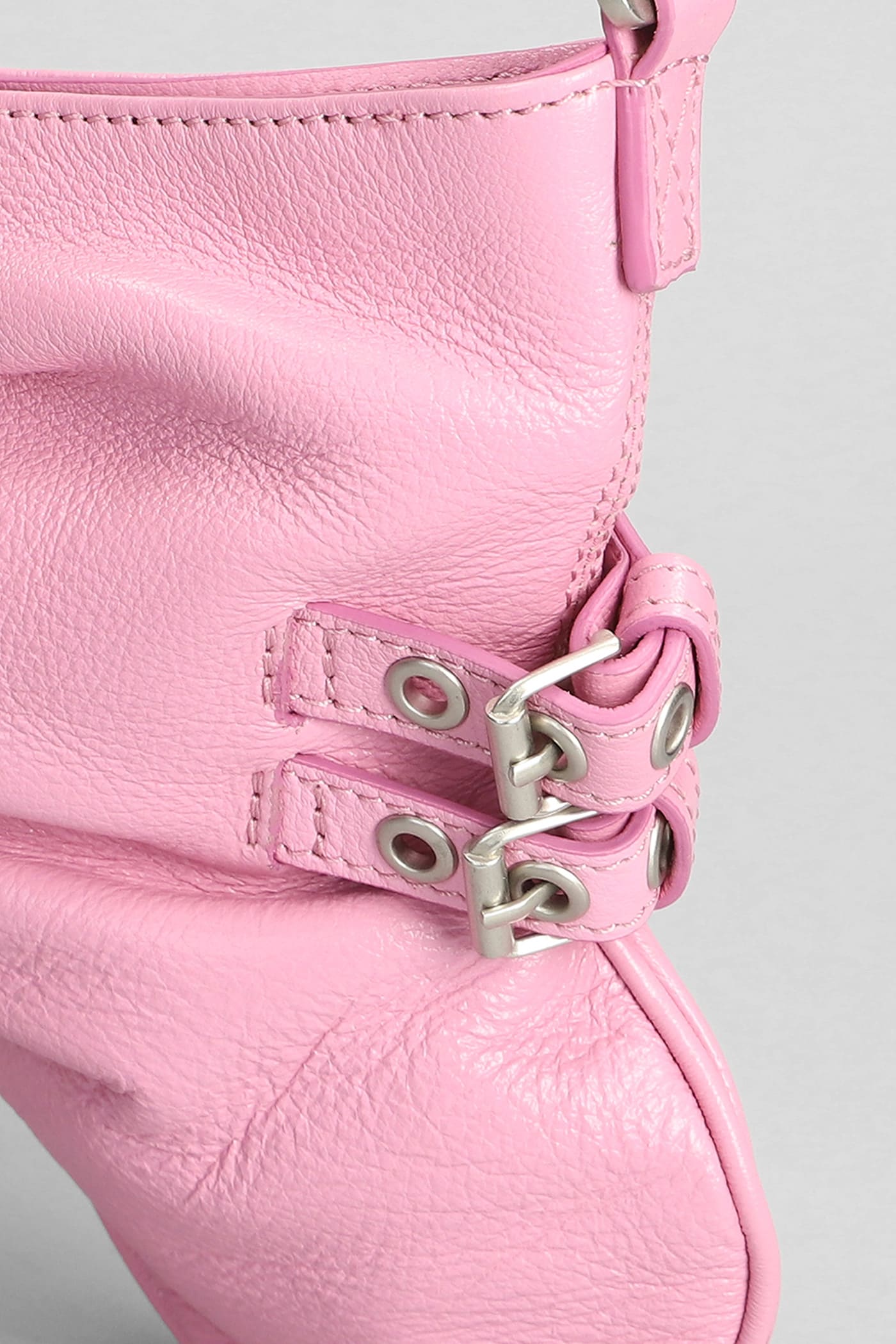 Shop Blumarine Hand Bag In Rose-pink Leather In Dalia
