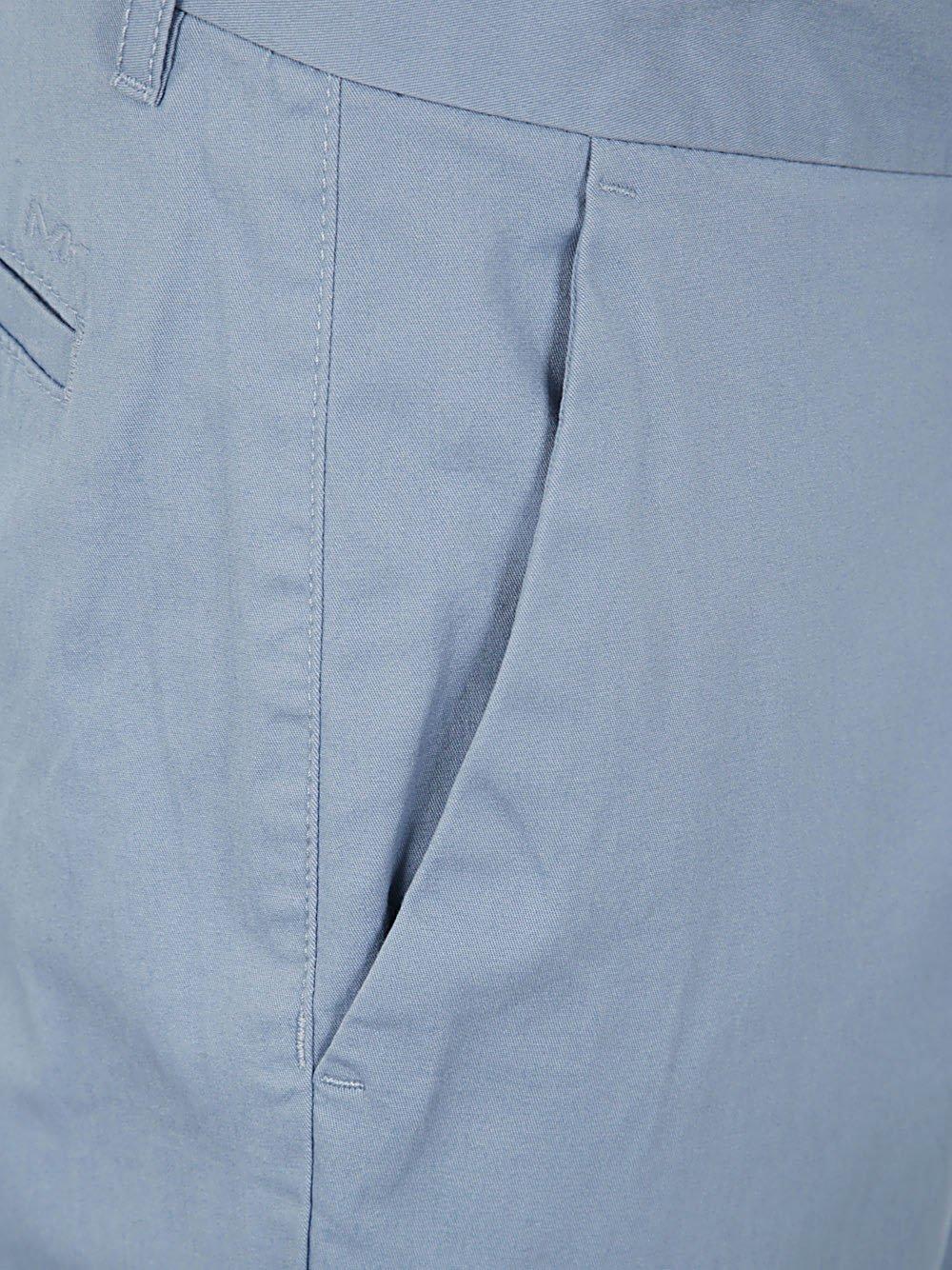 Shop Michael Kors Logo Embroidered Straight-leg Pants In Sky Blue