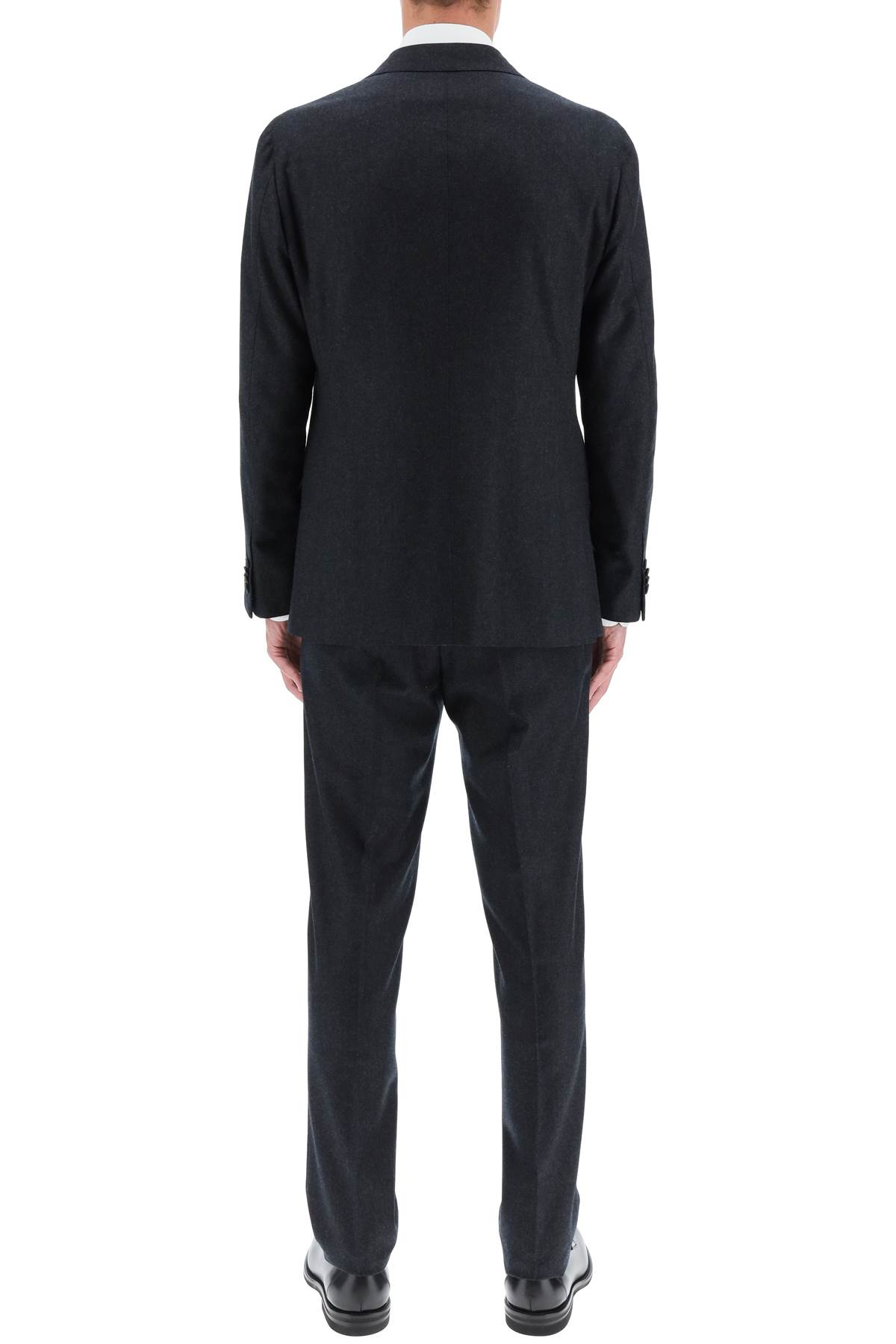 Shop Caruso Aida Wool Suit In Dark Grey (grey)