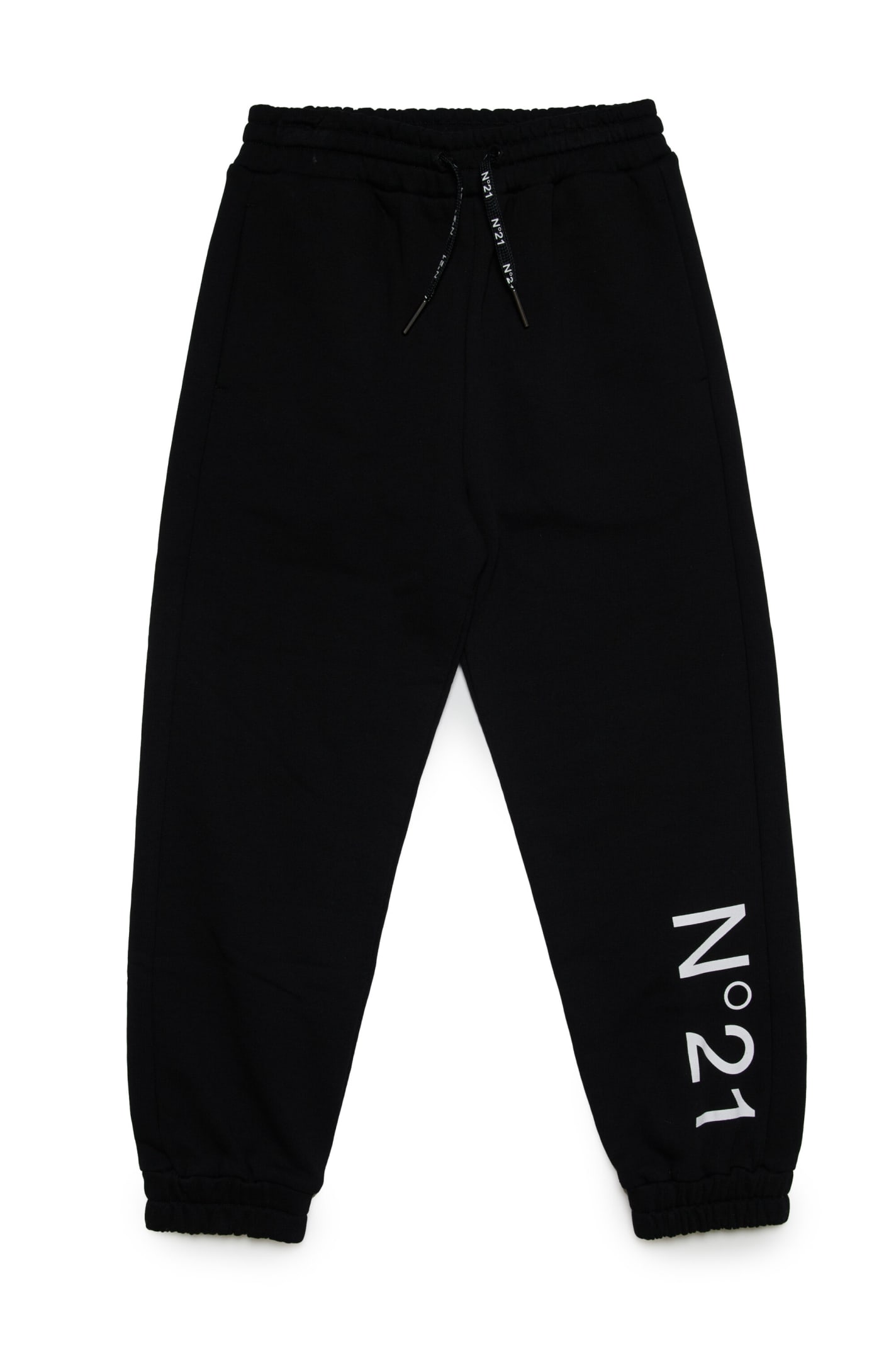 N°21 Pantaloni Rosa In Felpa Con Logo In Black