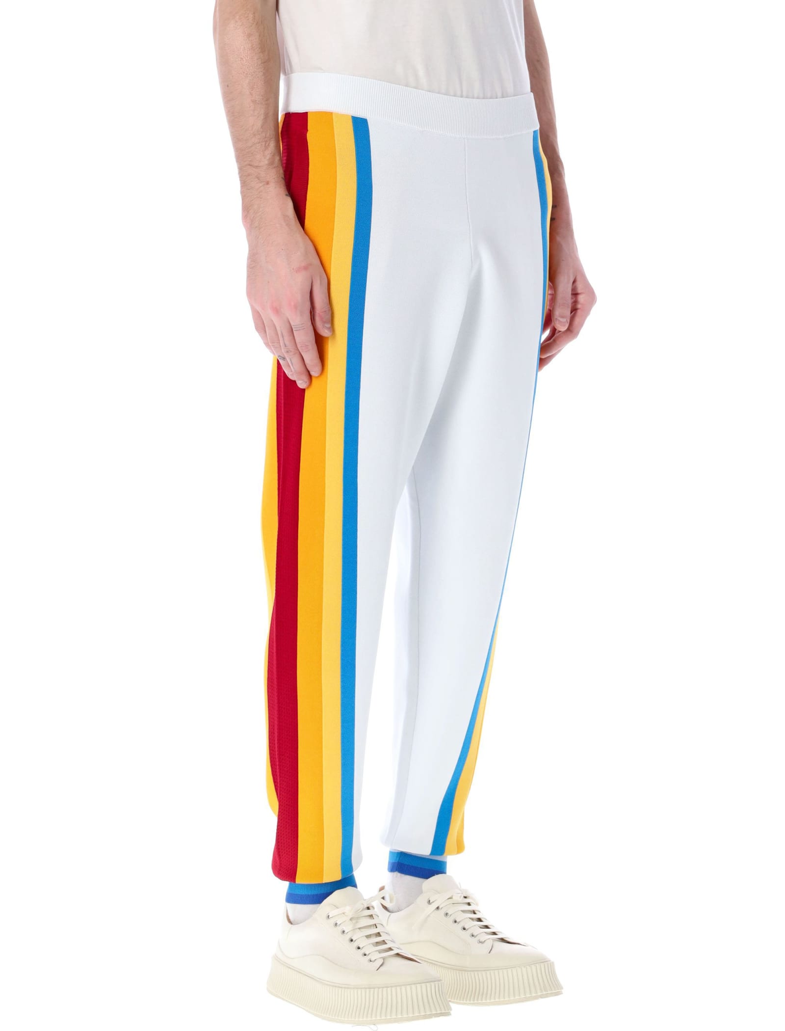 Casablanca Striped Track Pants Men In White