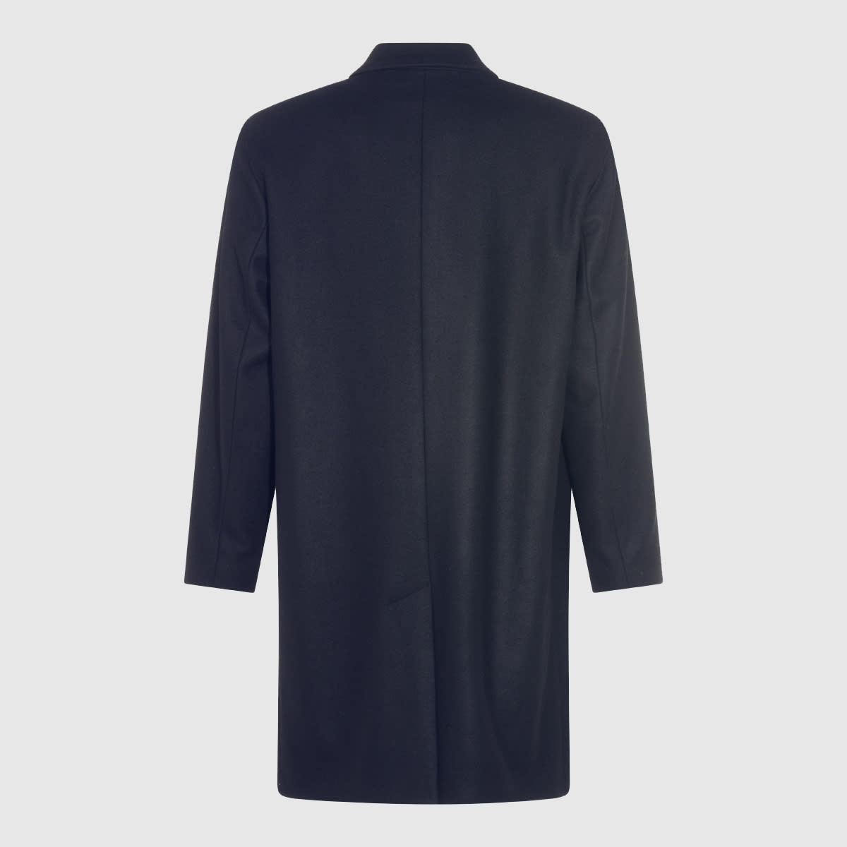 Hevo Navy Wool Coat In Blue