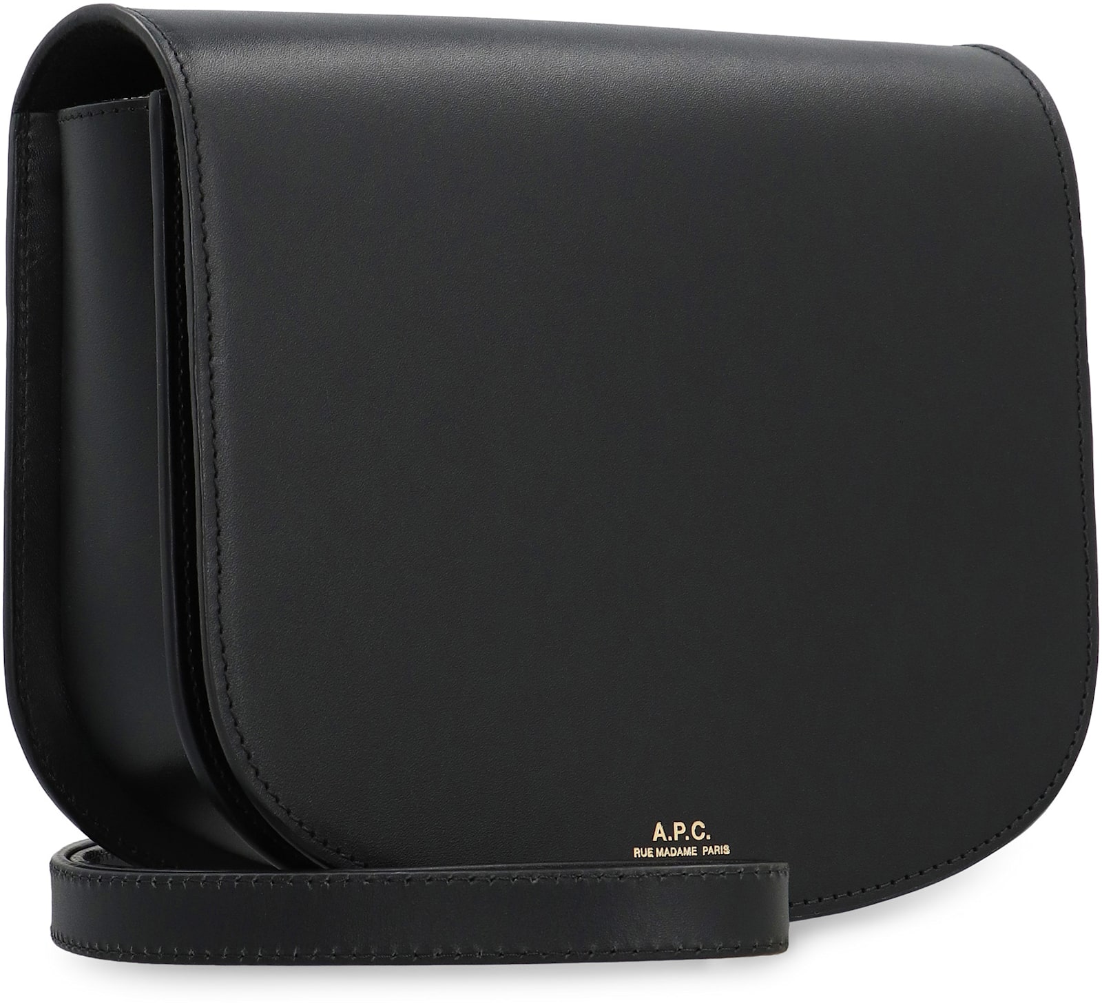 Shop Apc Dina Leather Crossbody Bag In Black