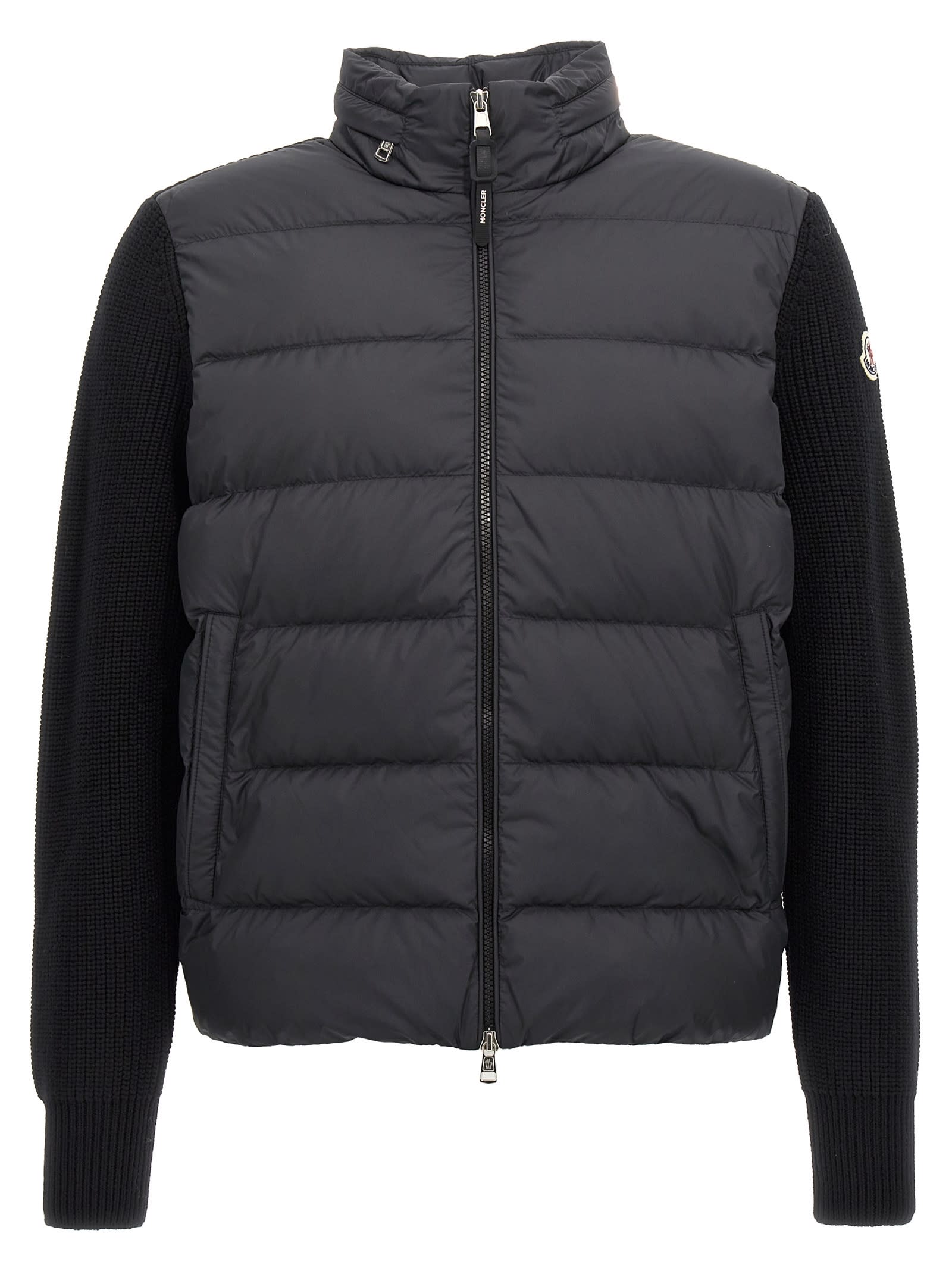 Shop Moncler Tricot Cardigan In Black