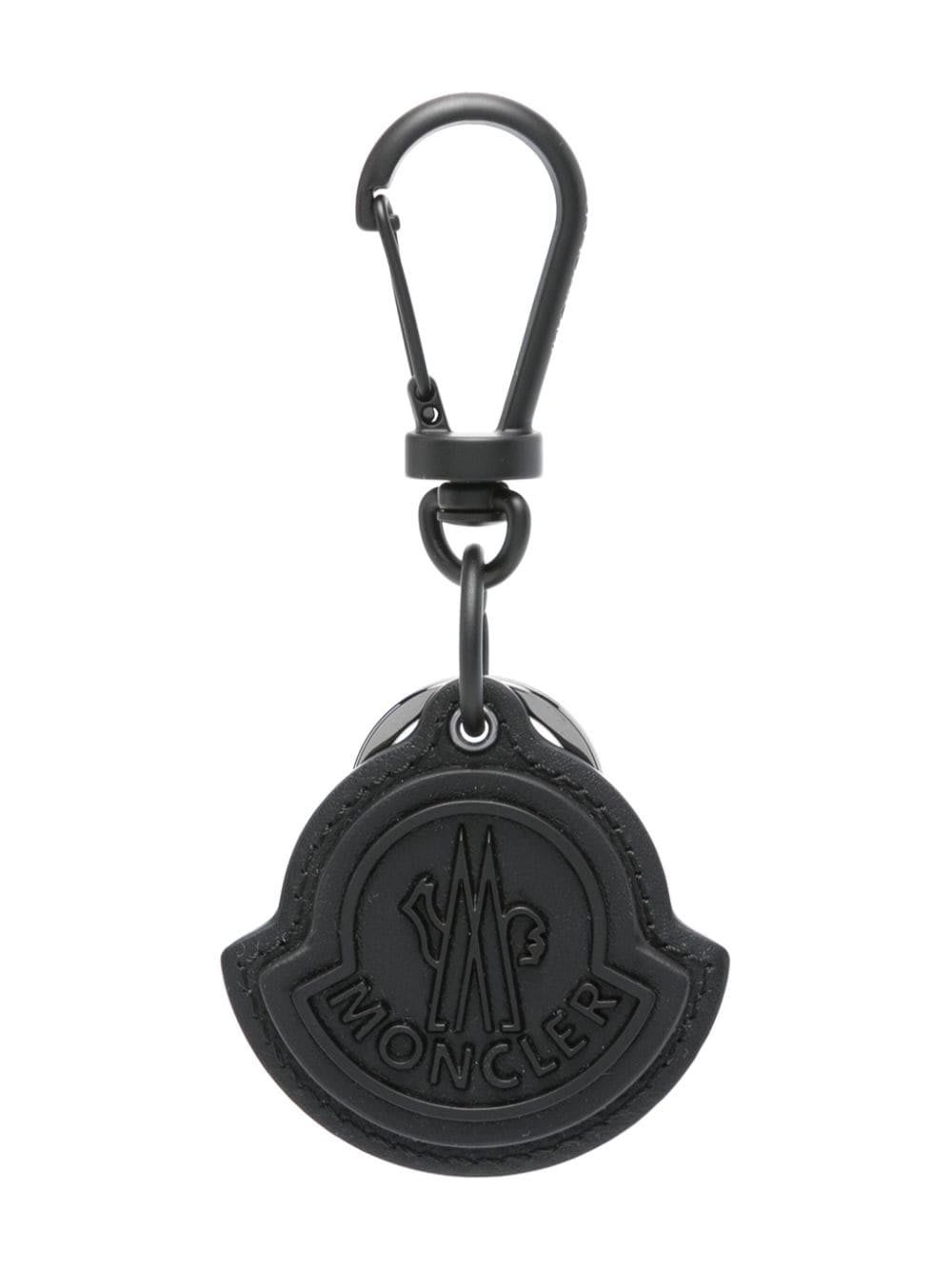 Shop Moncler Logo Patch Keychain