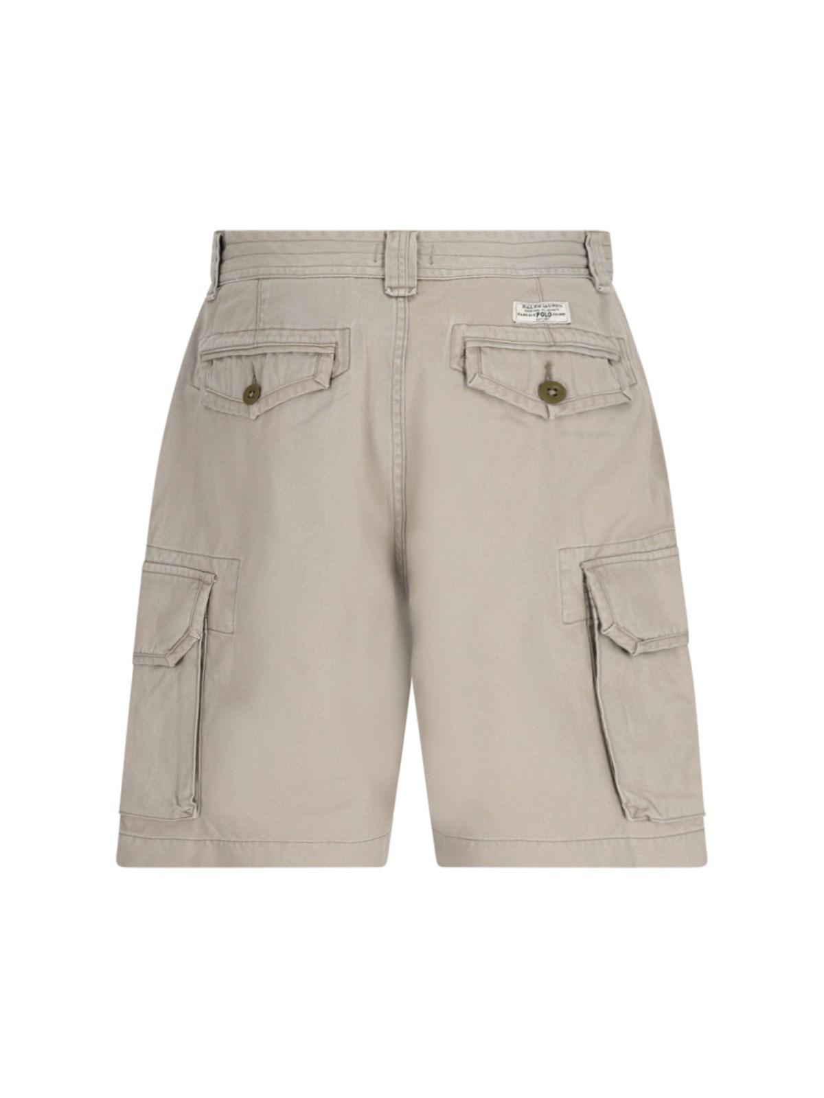 Shop Polo Ralph Lauren Cargo Shorts In Beige