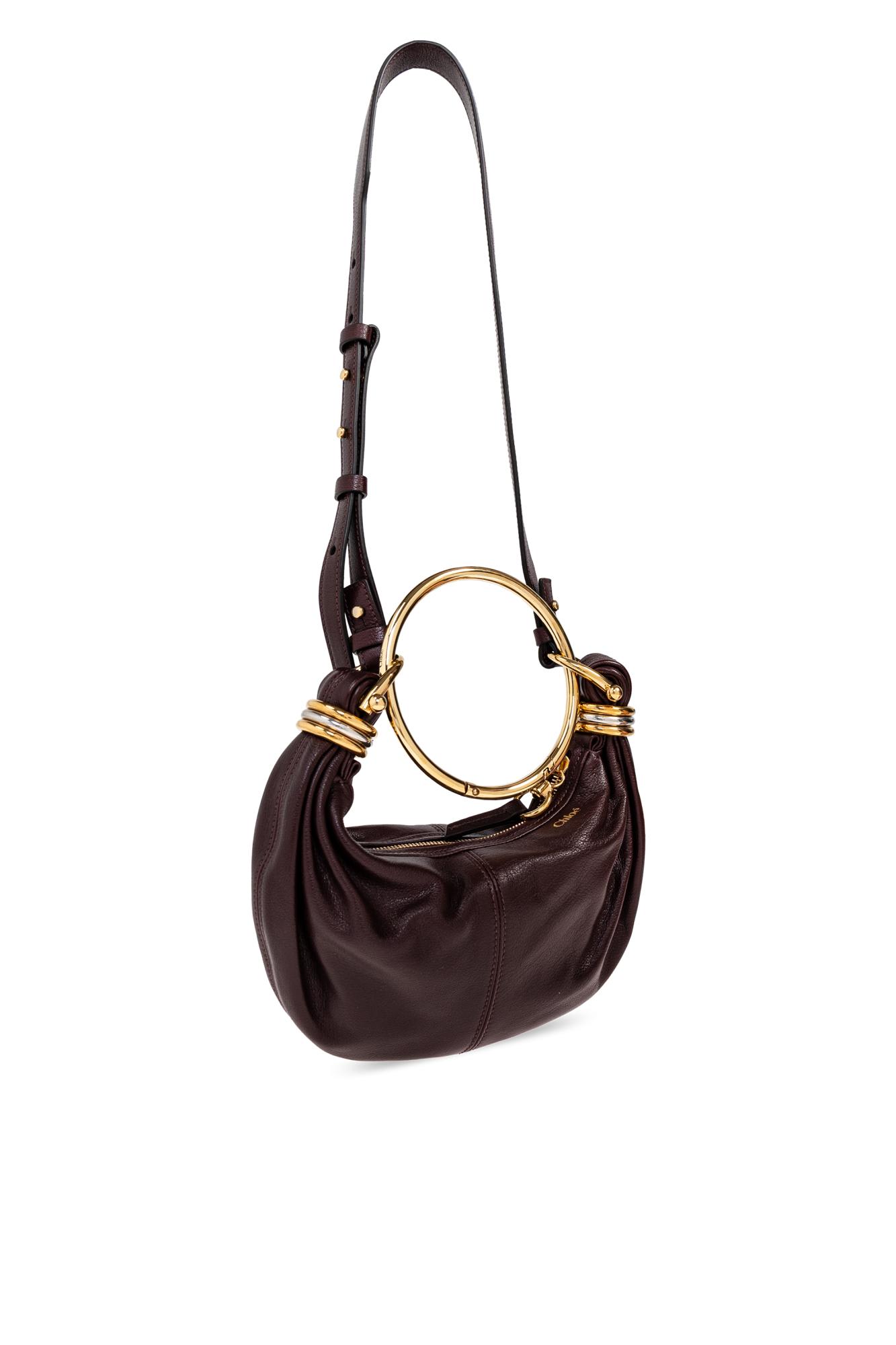 Chloé Circular-handle Leather Tote Bag In Multi