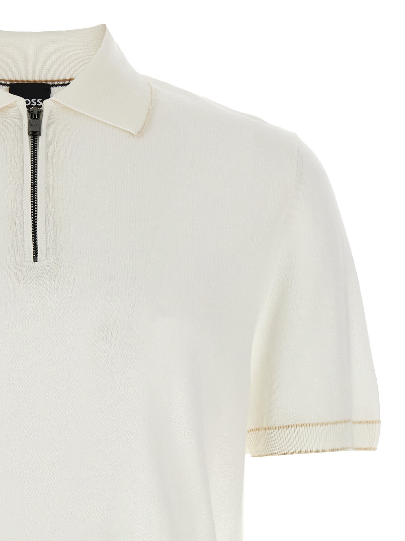 Hugo Boss White H-jiovanotto Polo In White