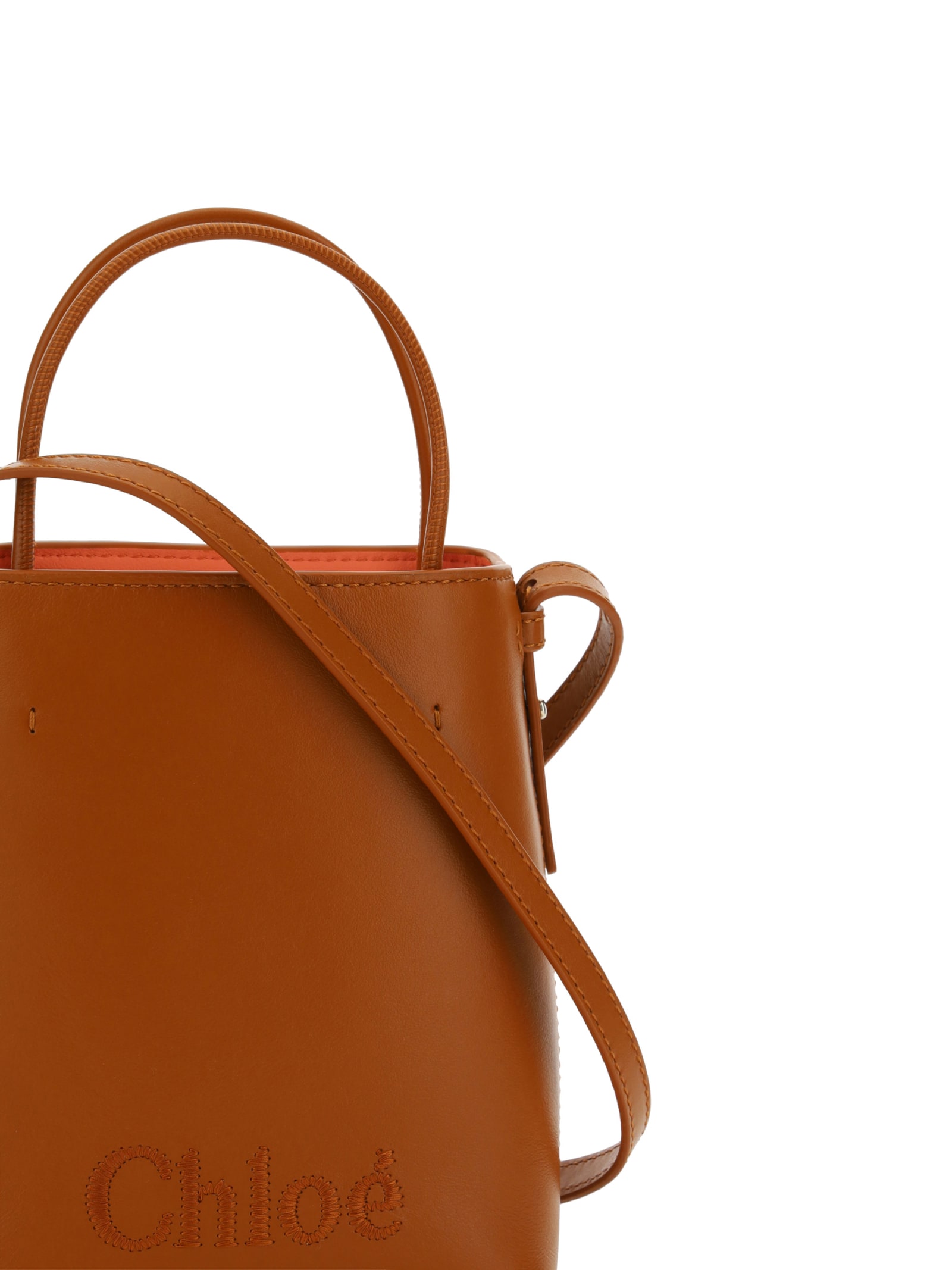 Shop Chloé Sense Handbag In Caramel