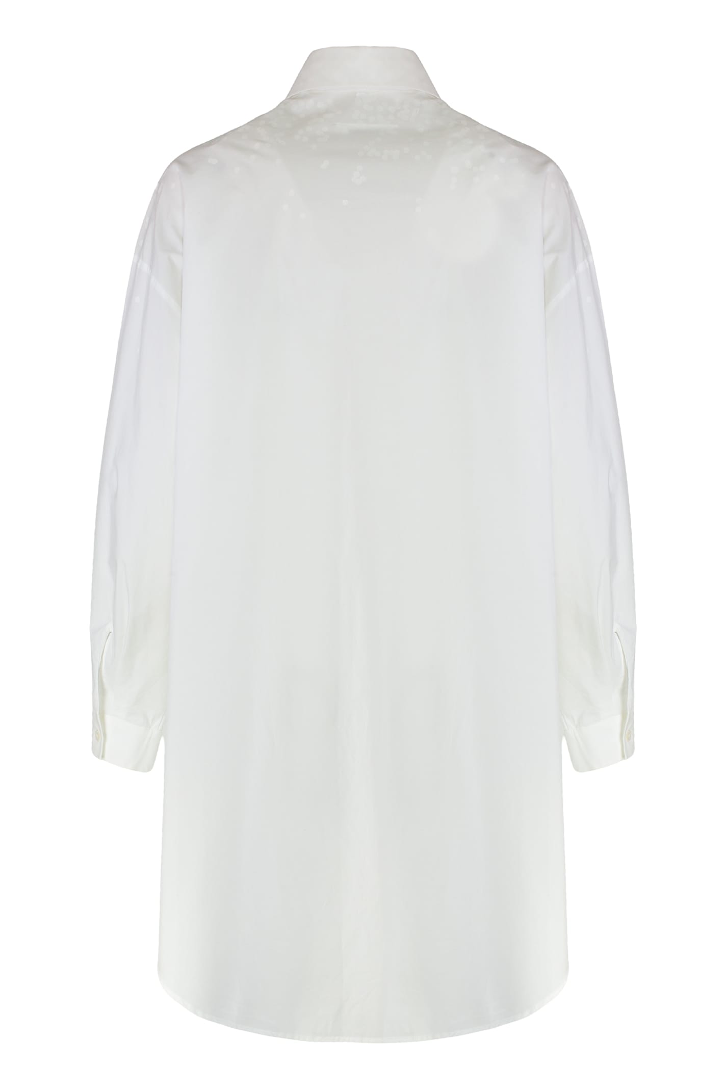 Mm6 Maison Margiela Oversized Cotton Shirt In White