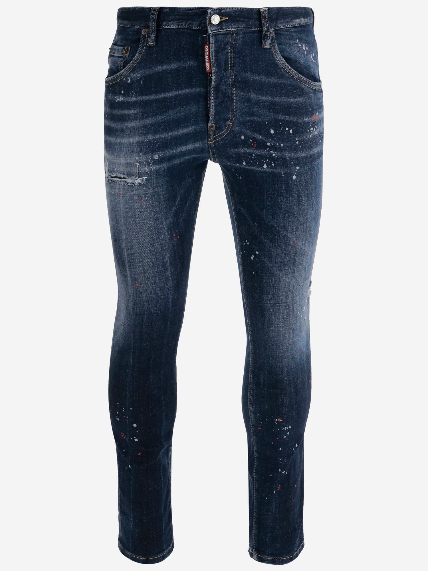 Dsquared2 Indigo Blue Stretch Cotton Jeans In Blue