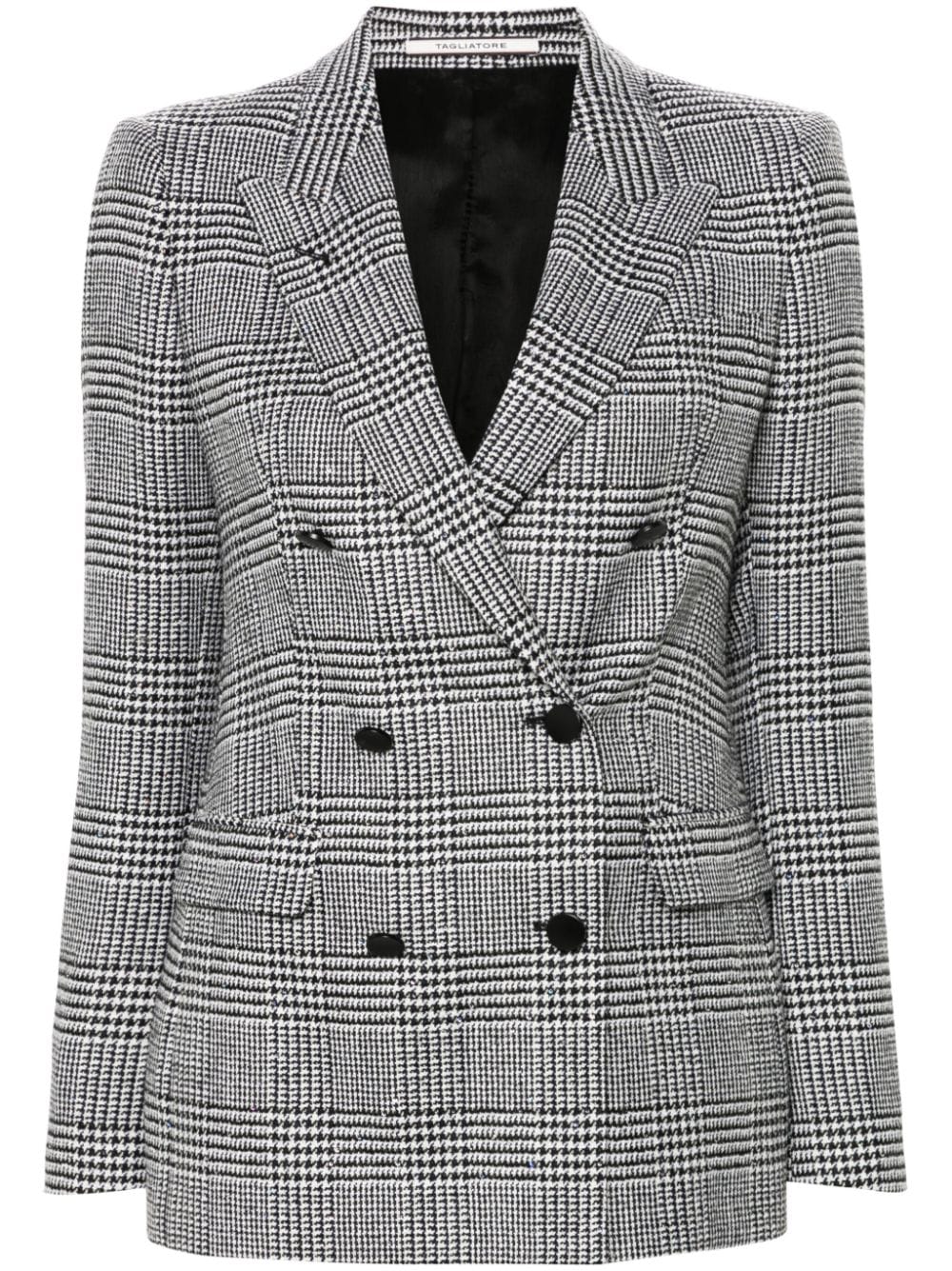 Shop Tagliatore Jacket In Bianco Nero