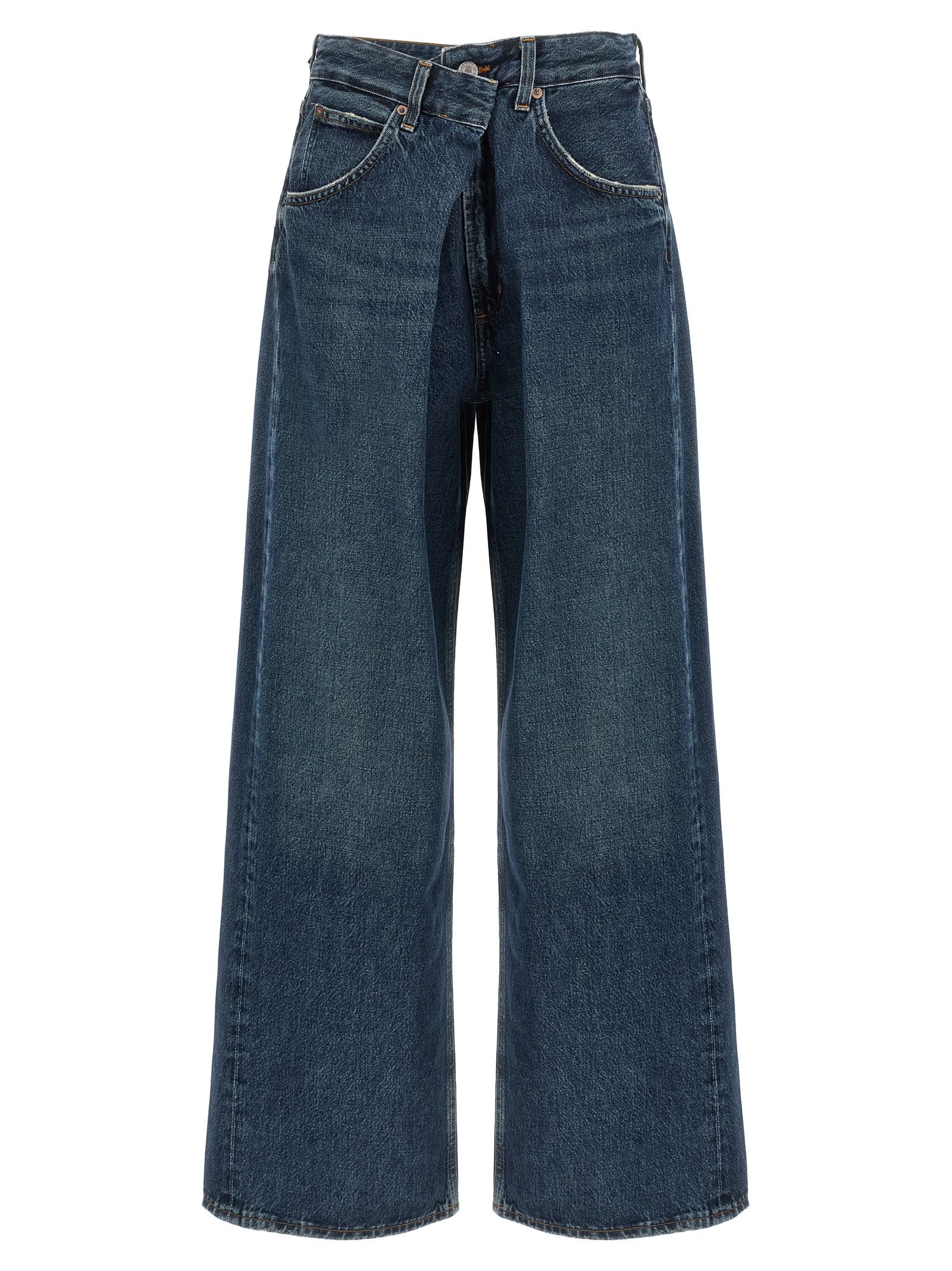 Agolde Vana Fold Jeans In Blue