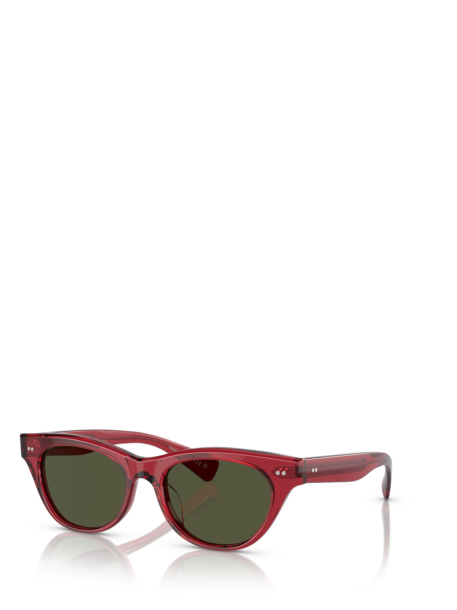 Shop Oliver Peoples Ov5541su Translucent Red Sunglasses