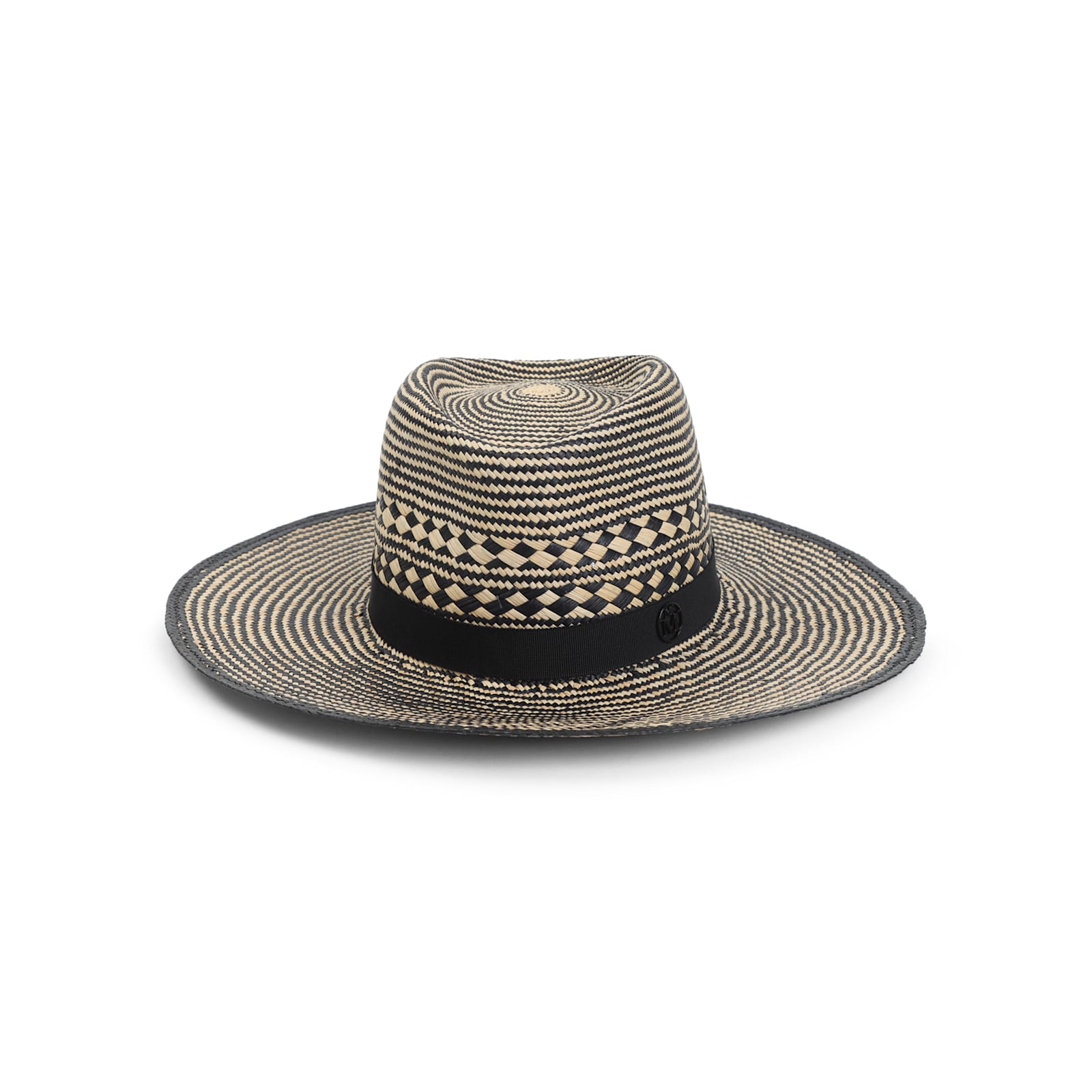 Maison Michel Charles Bicolor Hat In Black