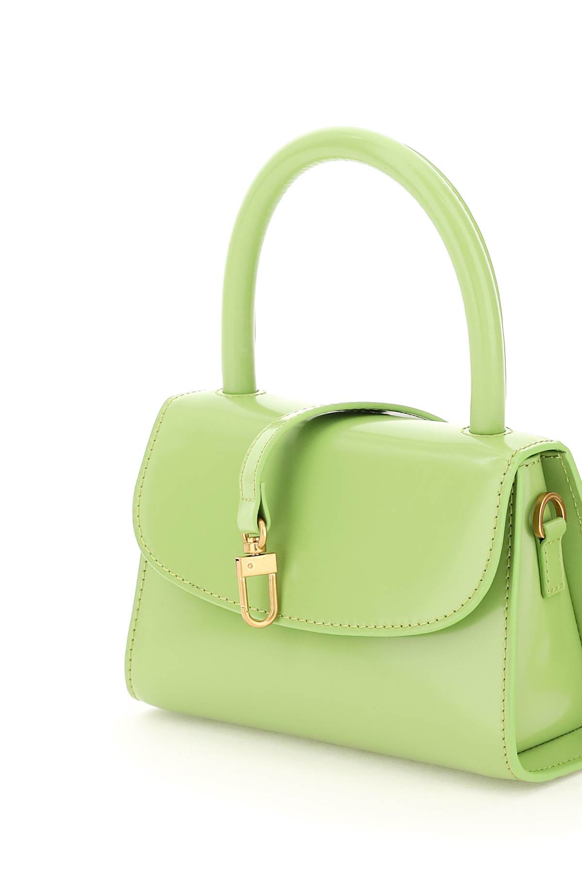 BY FAR Matilda Semi Patent Leather Bag-Green(Origin $505)
