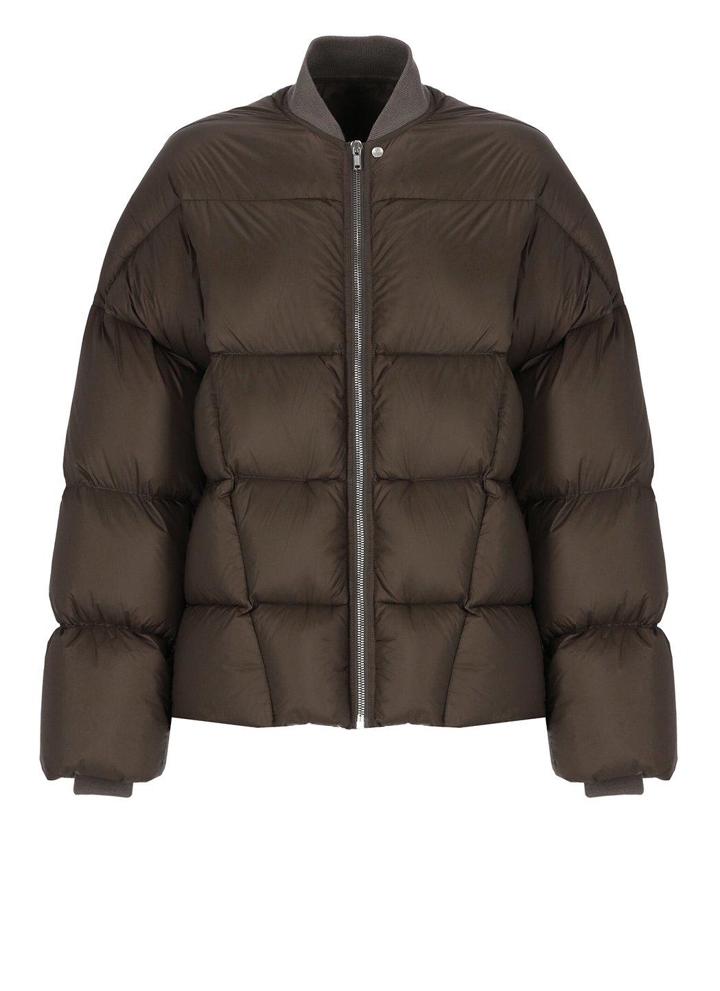 RICK OWENS QUILTED PADDED ZIP-UP JACKET