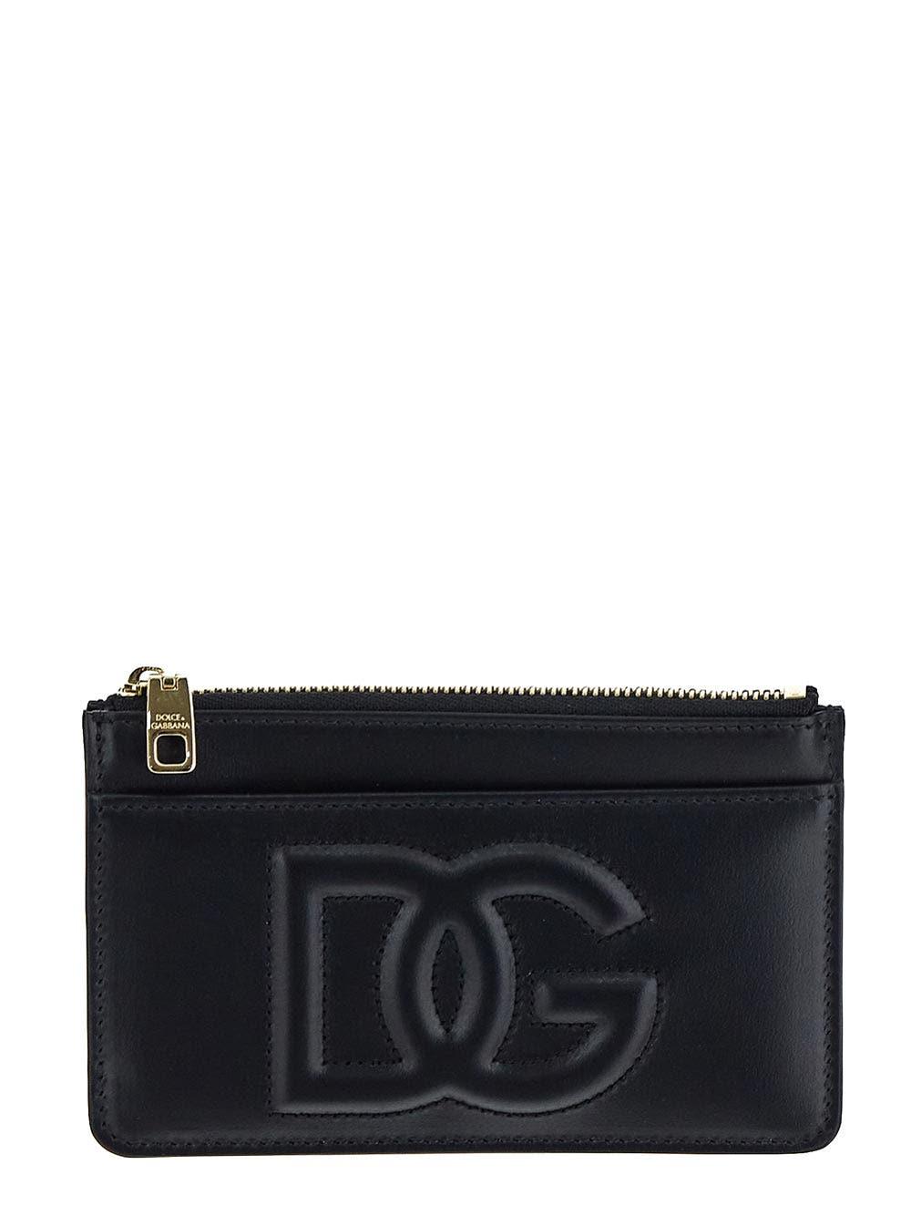 Dolce & Gabbana Leather Card Case In Nero
