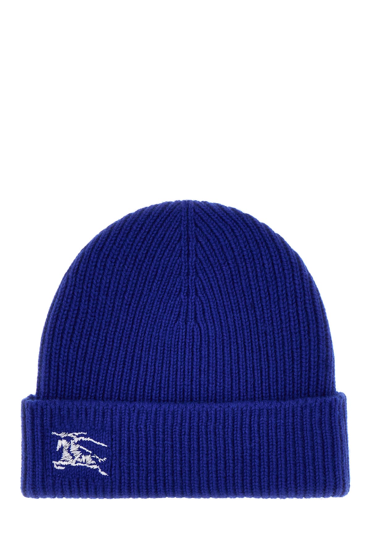 Shop Burberry Blue Cashmere Beanie Hat In Knight