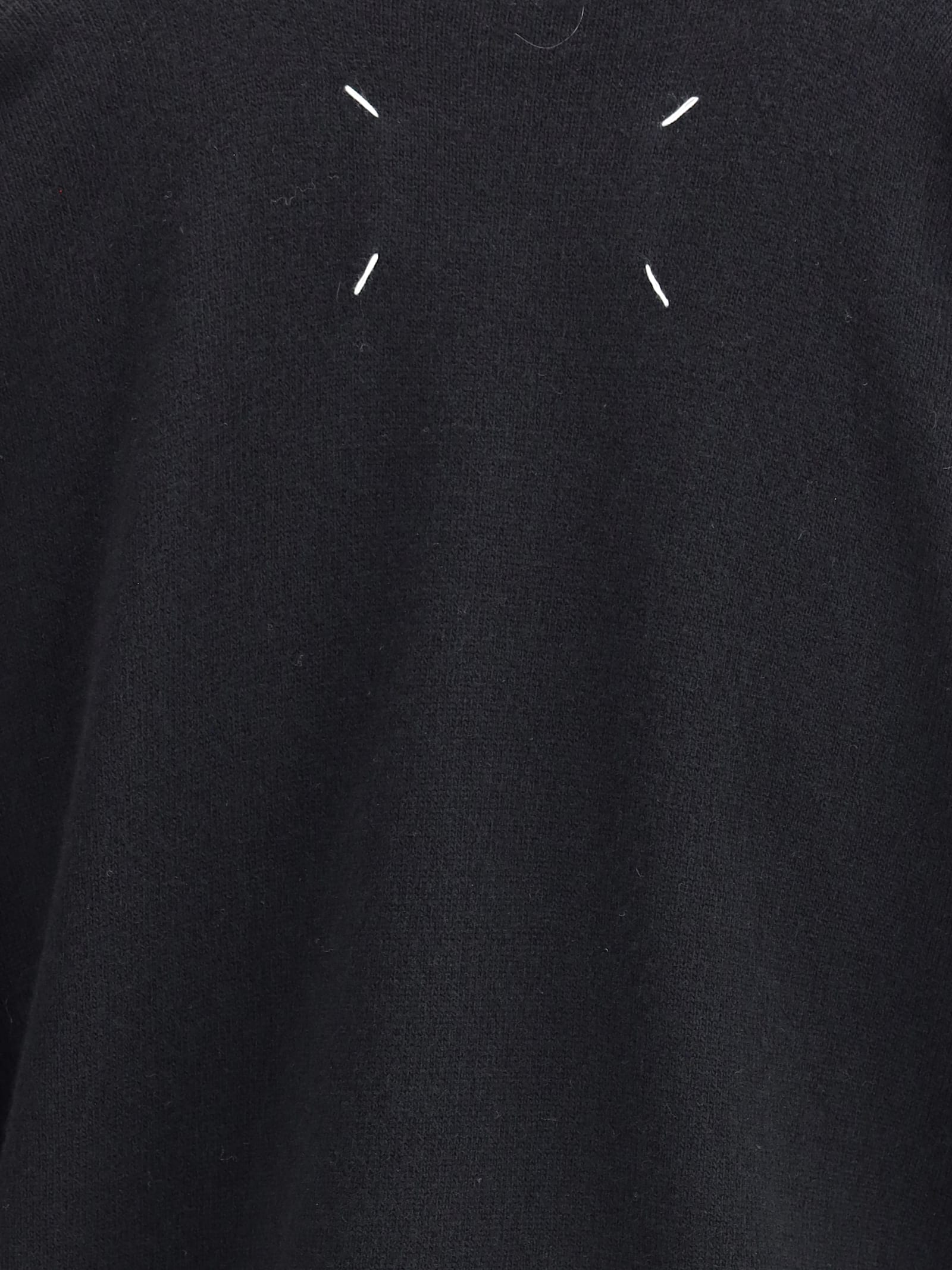 Maison Margiela Balloon-sleeve Sweater In Black
