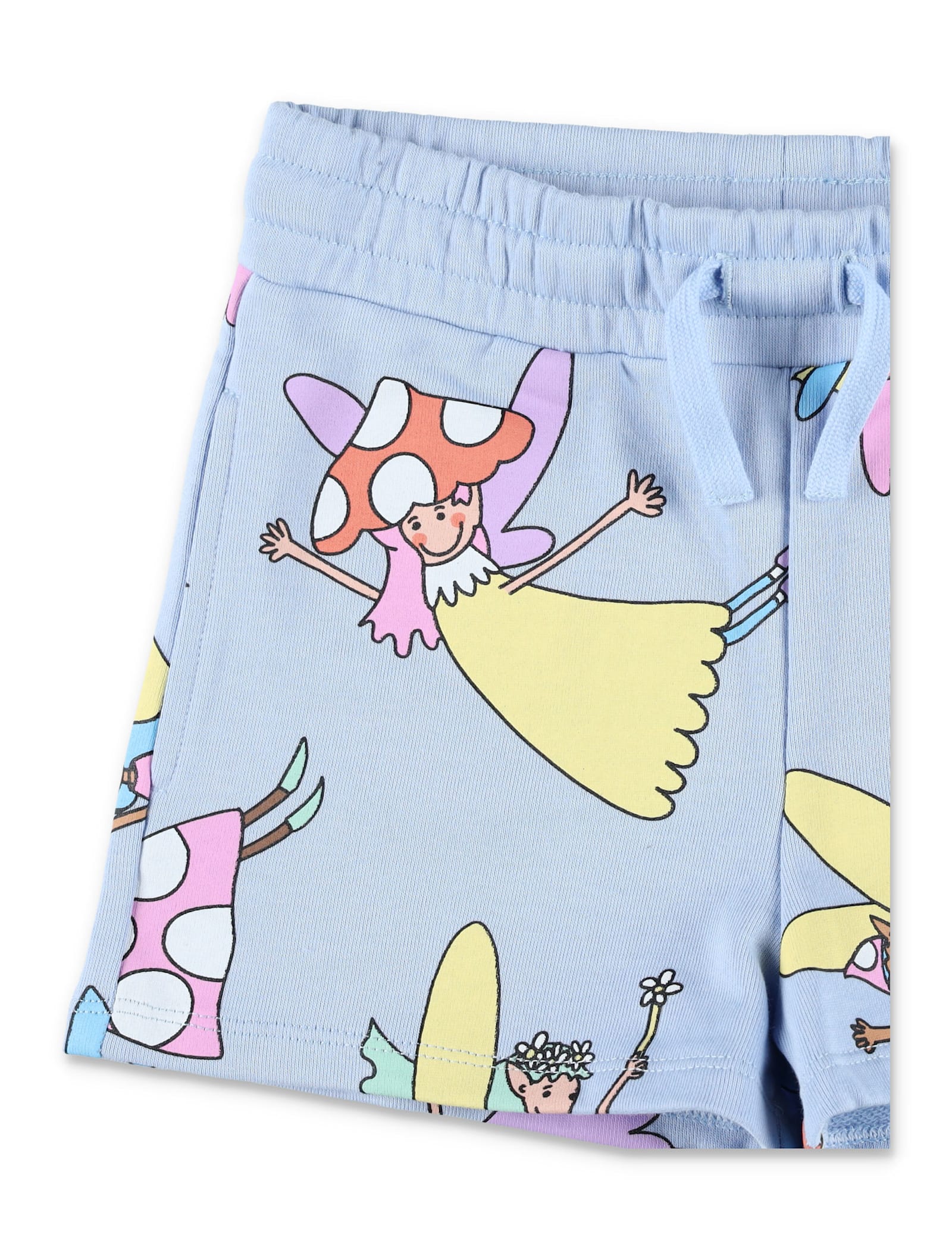 Shop Stella Mccartney Kid - Fairies Print Shorts In Light Blue