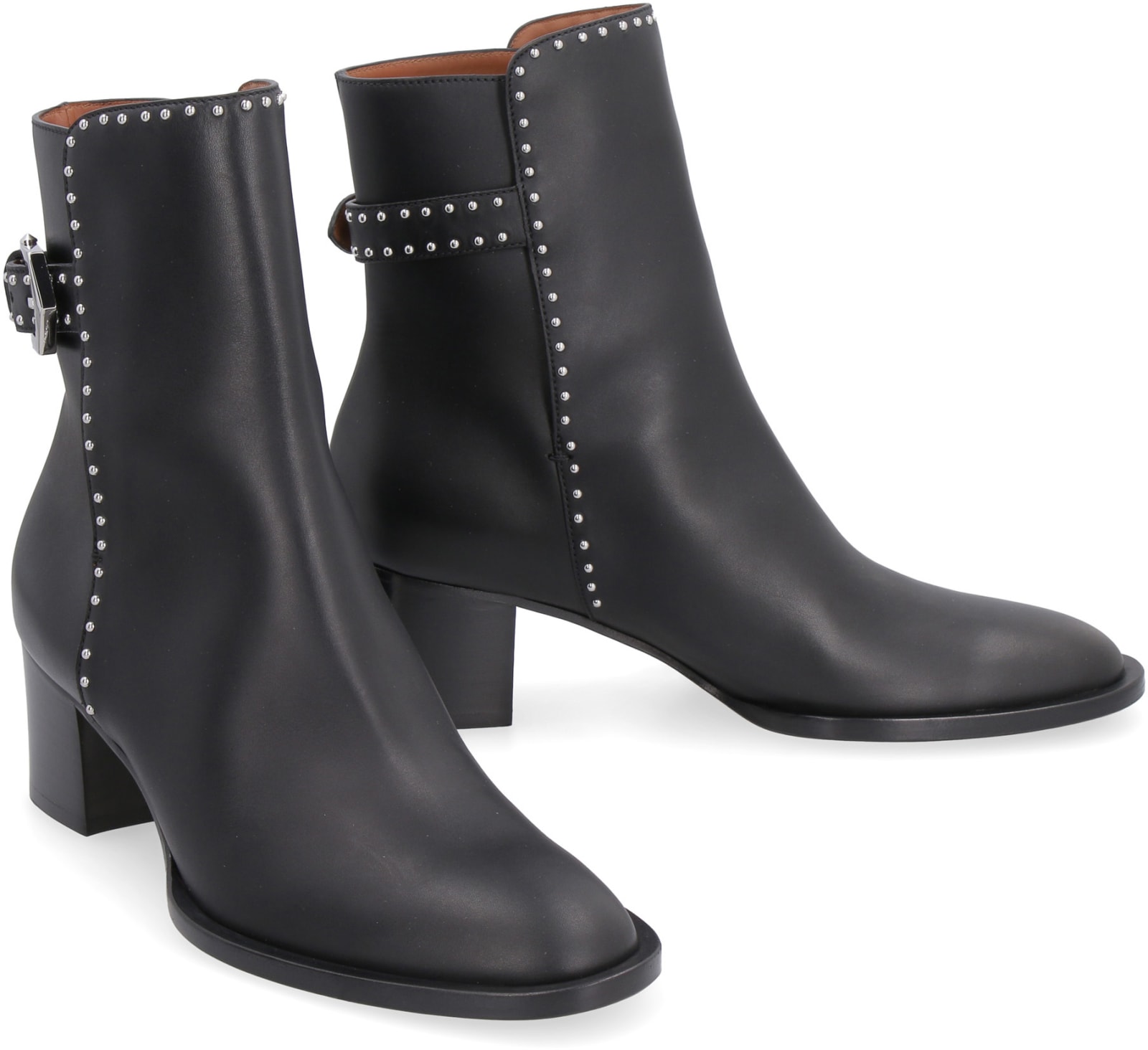 givenchy elegant studded leather ankle boots