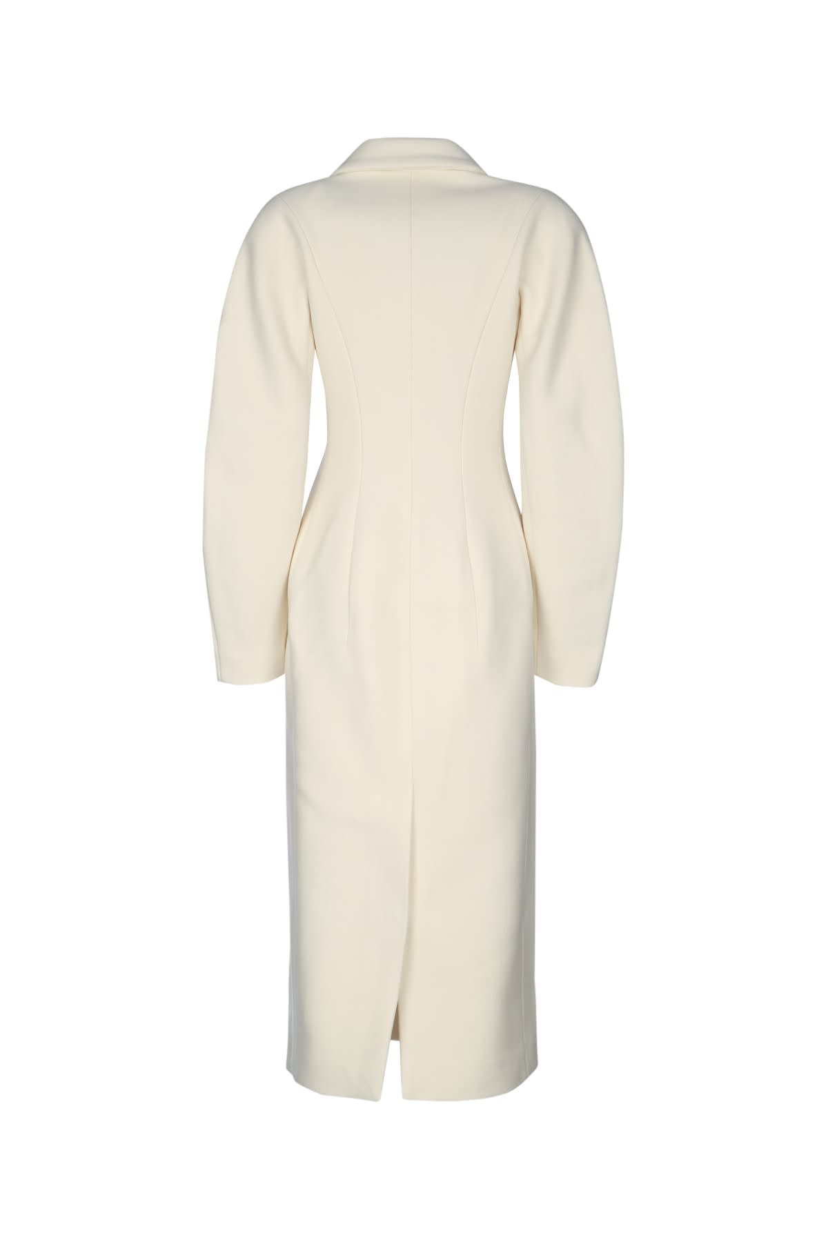Jacquemus Long Coat With Notched Lapel And Vent In Neutral