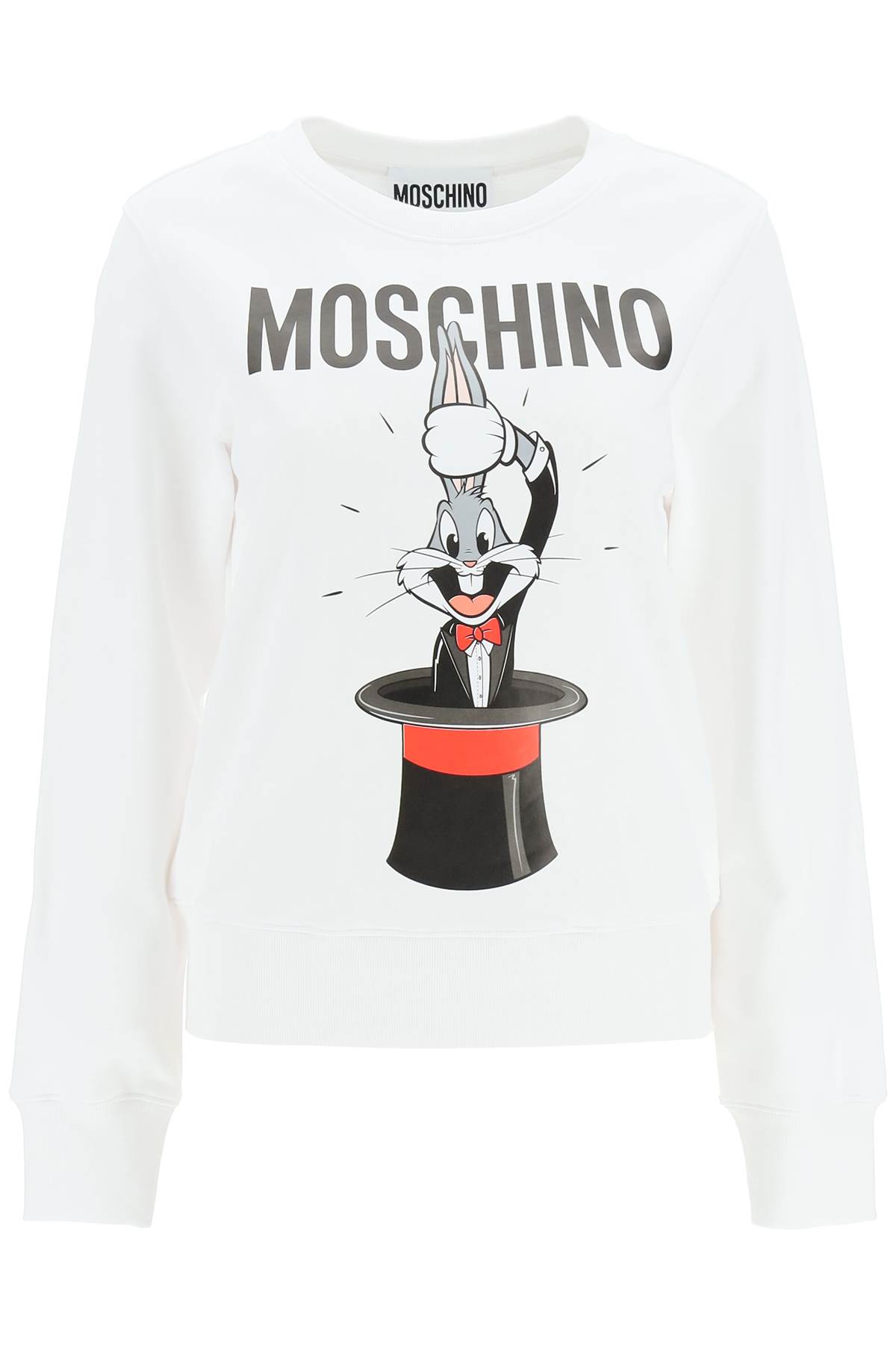 Moschino Bugs Bunny Print Sweatshirt In Fantasia Bianco (white)