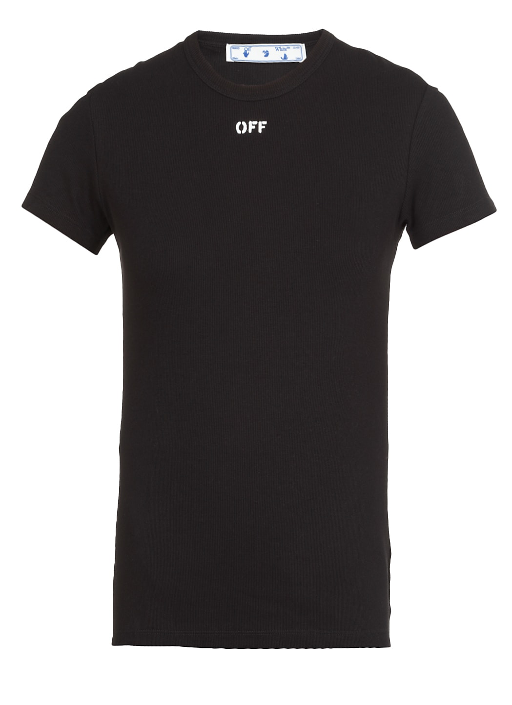 Off-white Ribbed Rowing T-shirt In Black No Colour