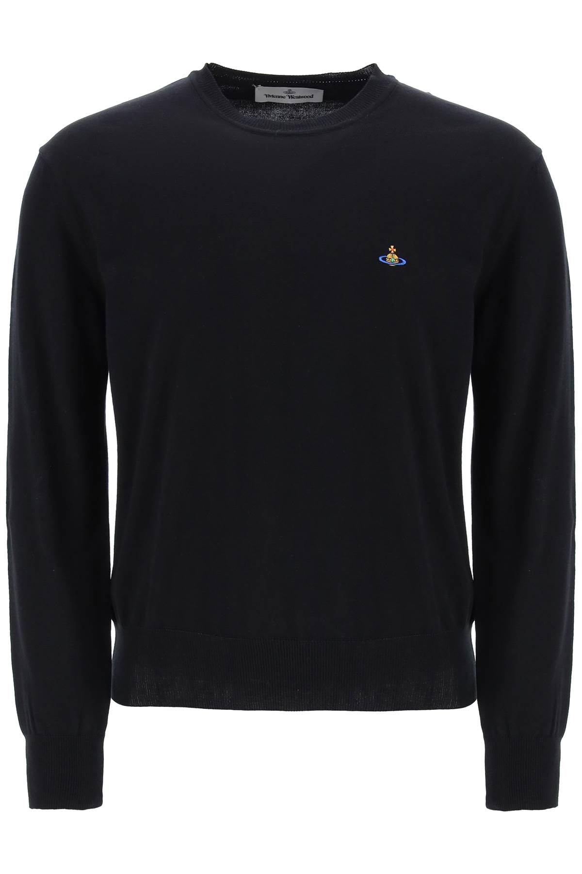 Shop Vivienne Westwood Cotton Alex Pullover Sweater In Black (black)