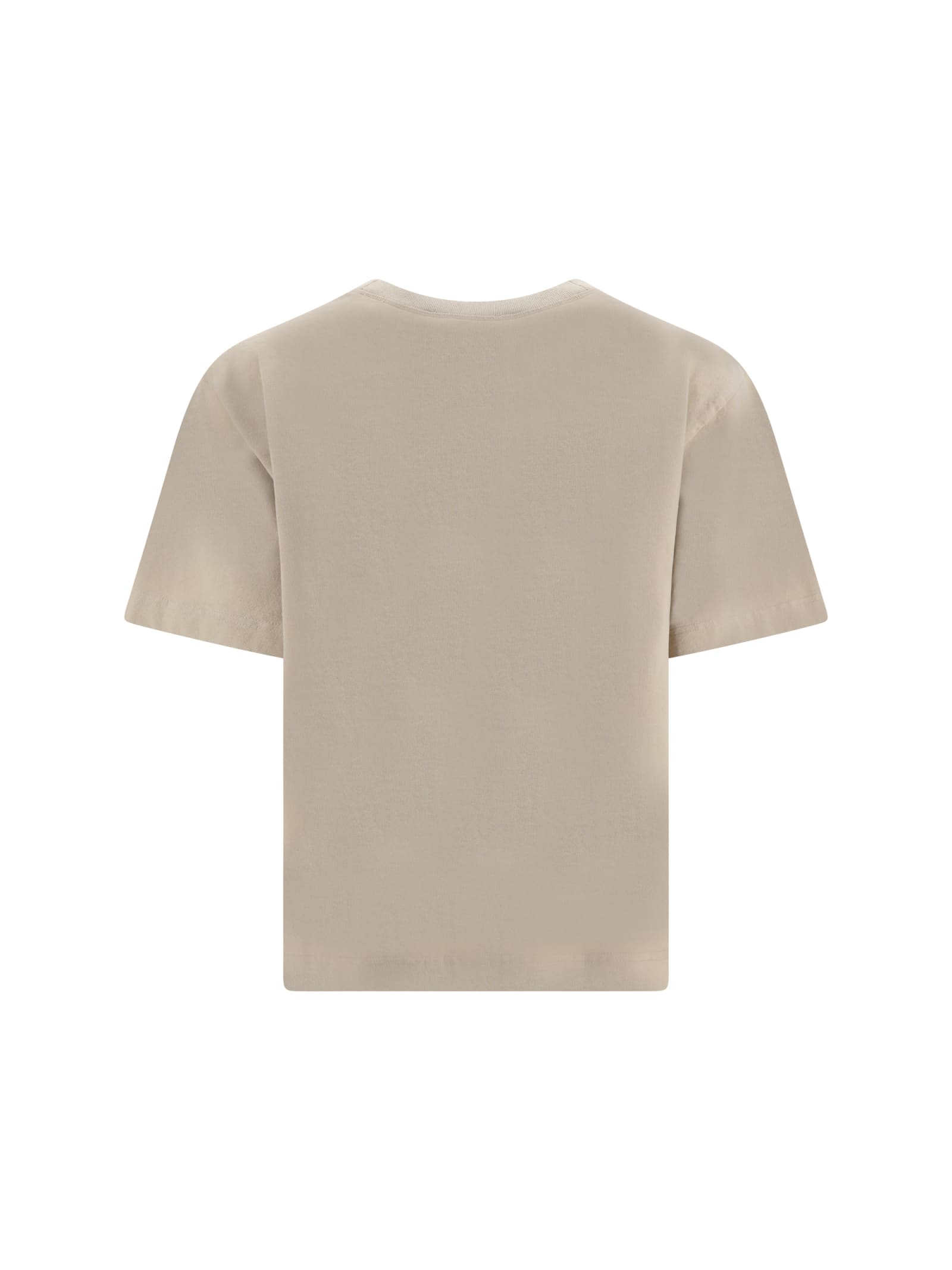 Acne Studios Cotton T-shirt In Champagne Beige