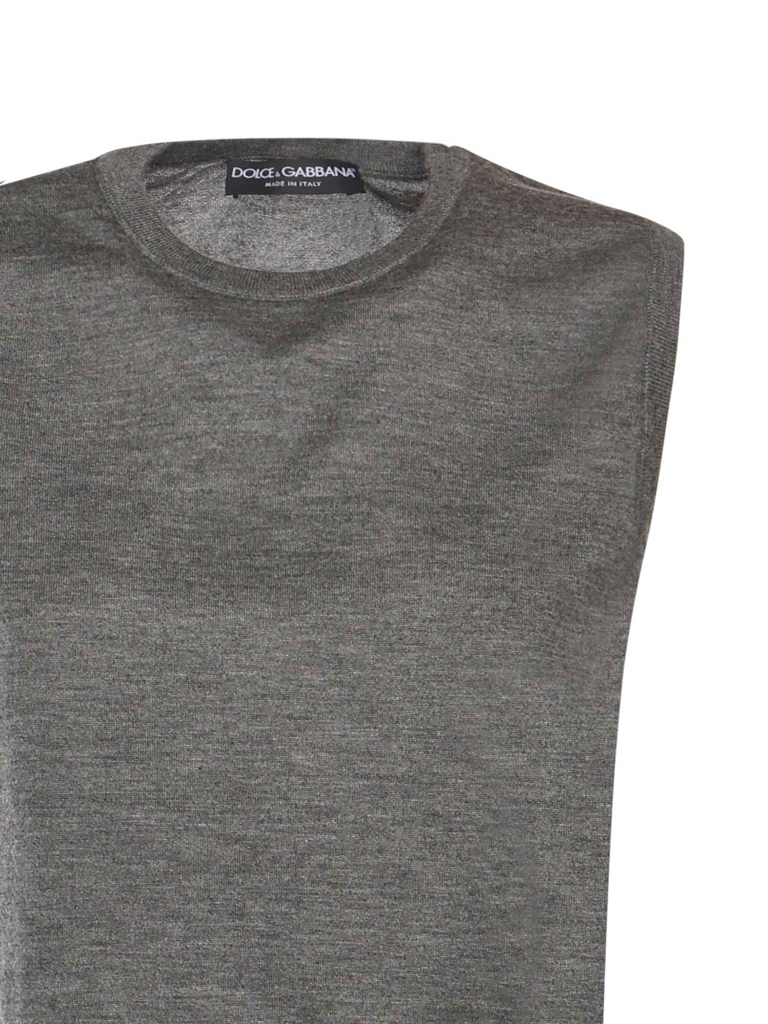 Dolce & Gabbana Cashmere Sweater In Gray