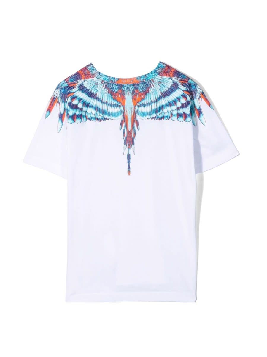 Marcelo Burlon County Of Milan T-shirt Con Stampa Ali In White