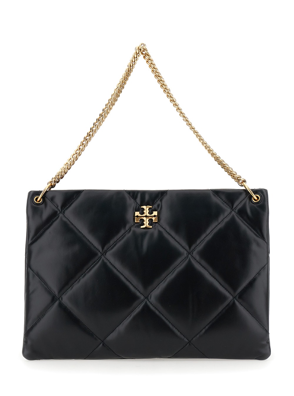 Shop Tory Burch Kira Diamond Shoulder Bag In Black