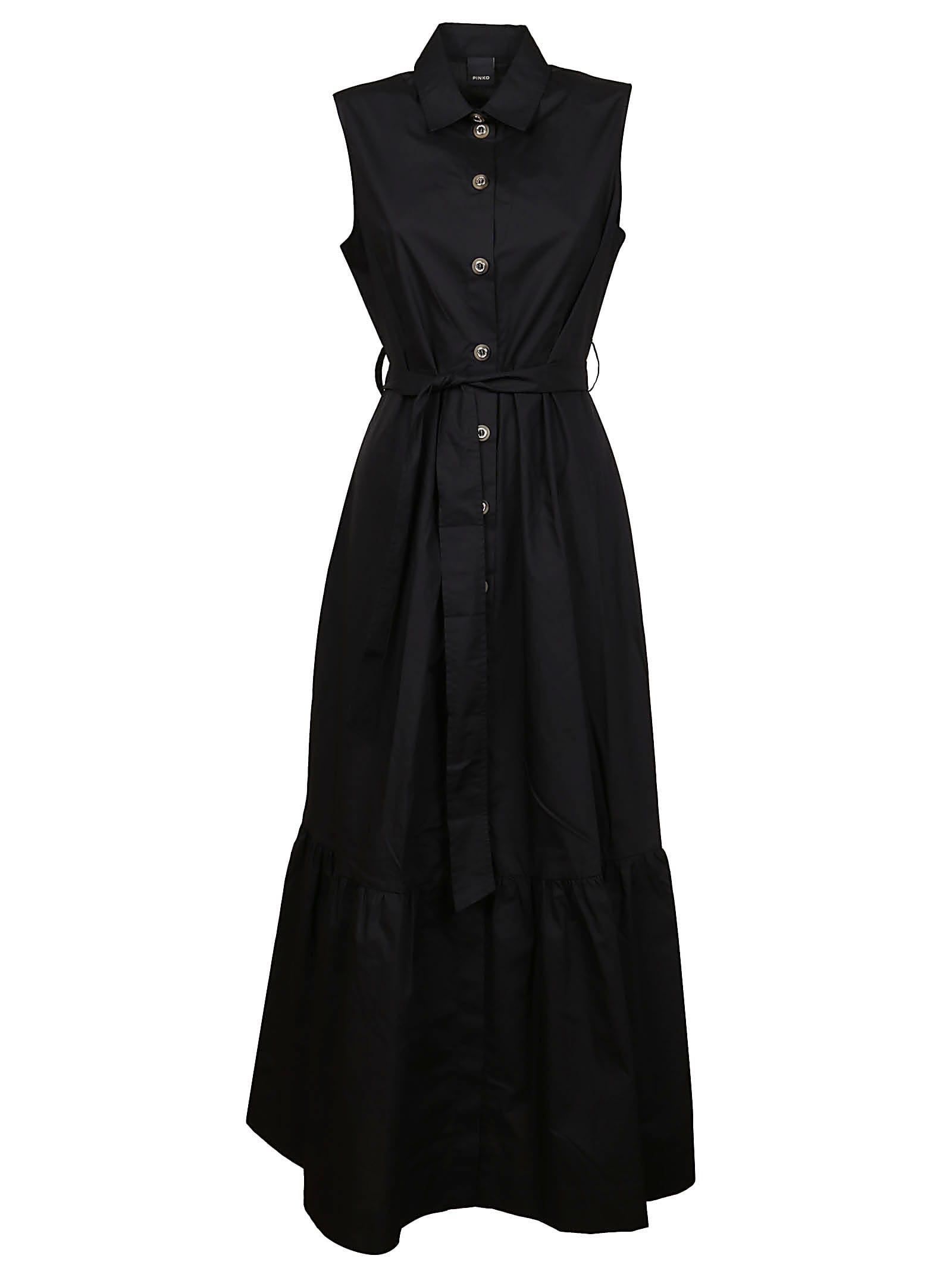 Pinko Black Cotton Dress
